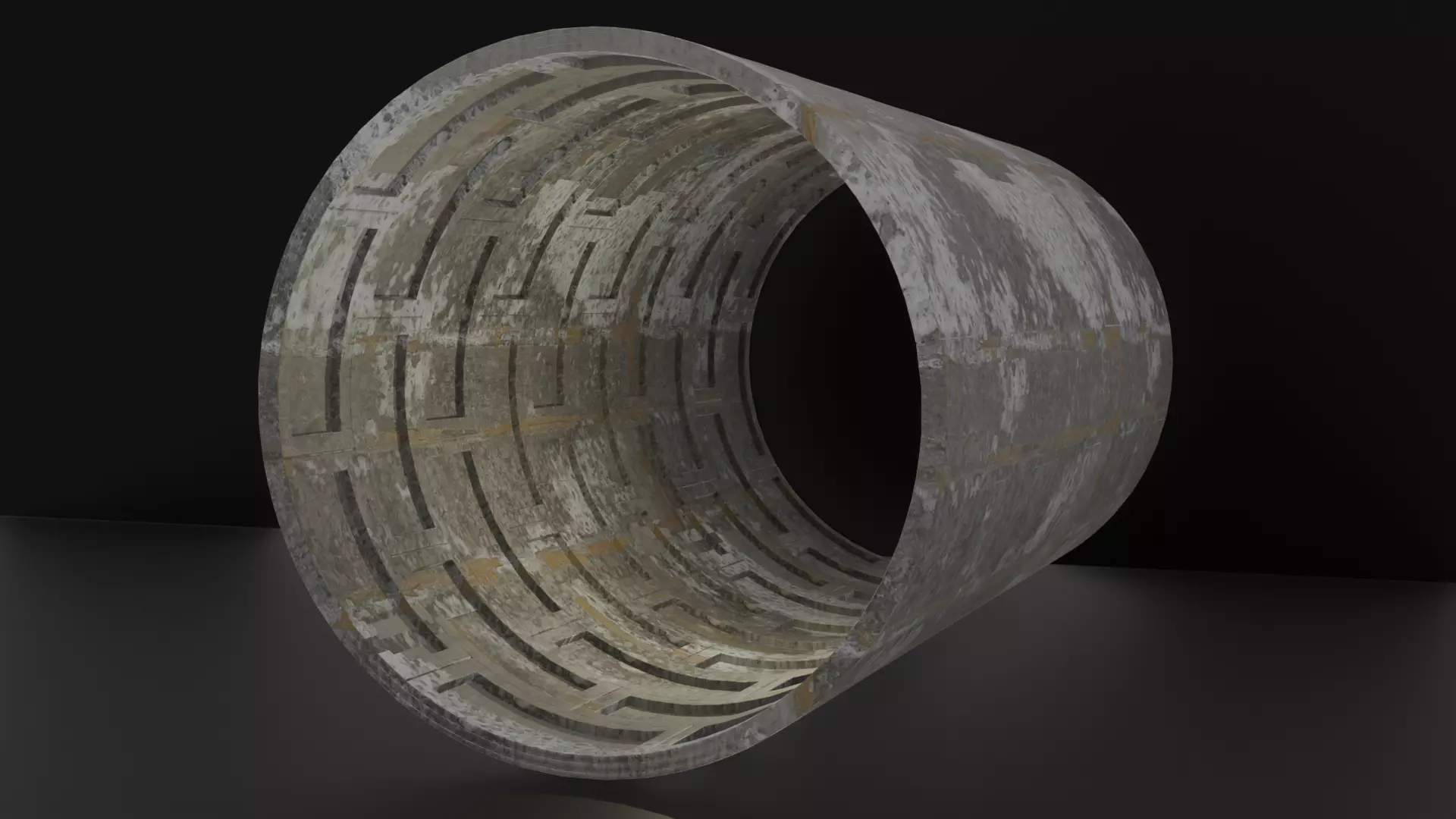 Concrete Tunnel Metro Low-poly 3D model