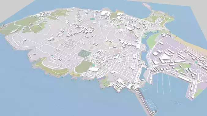 Cityscape Peniche Portugal 3D model