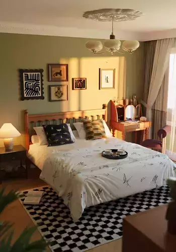 Bedroom interior scenes