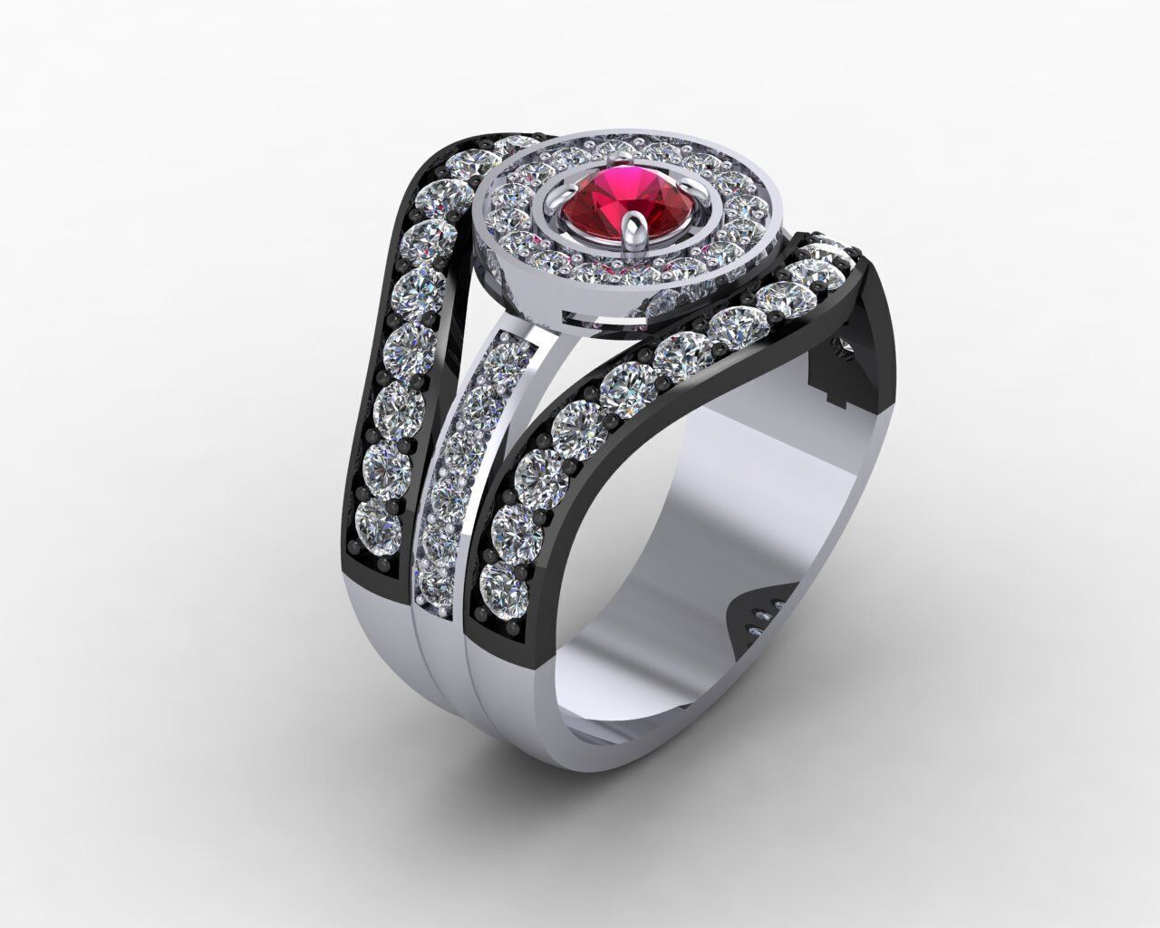 Women Ring 3D print model_7
