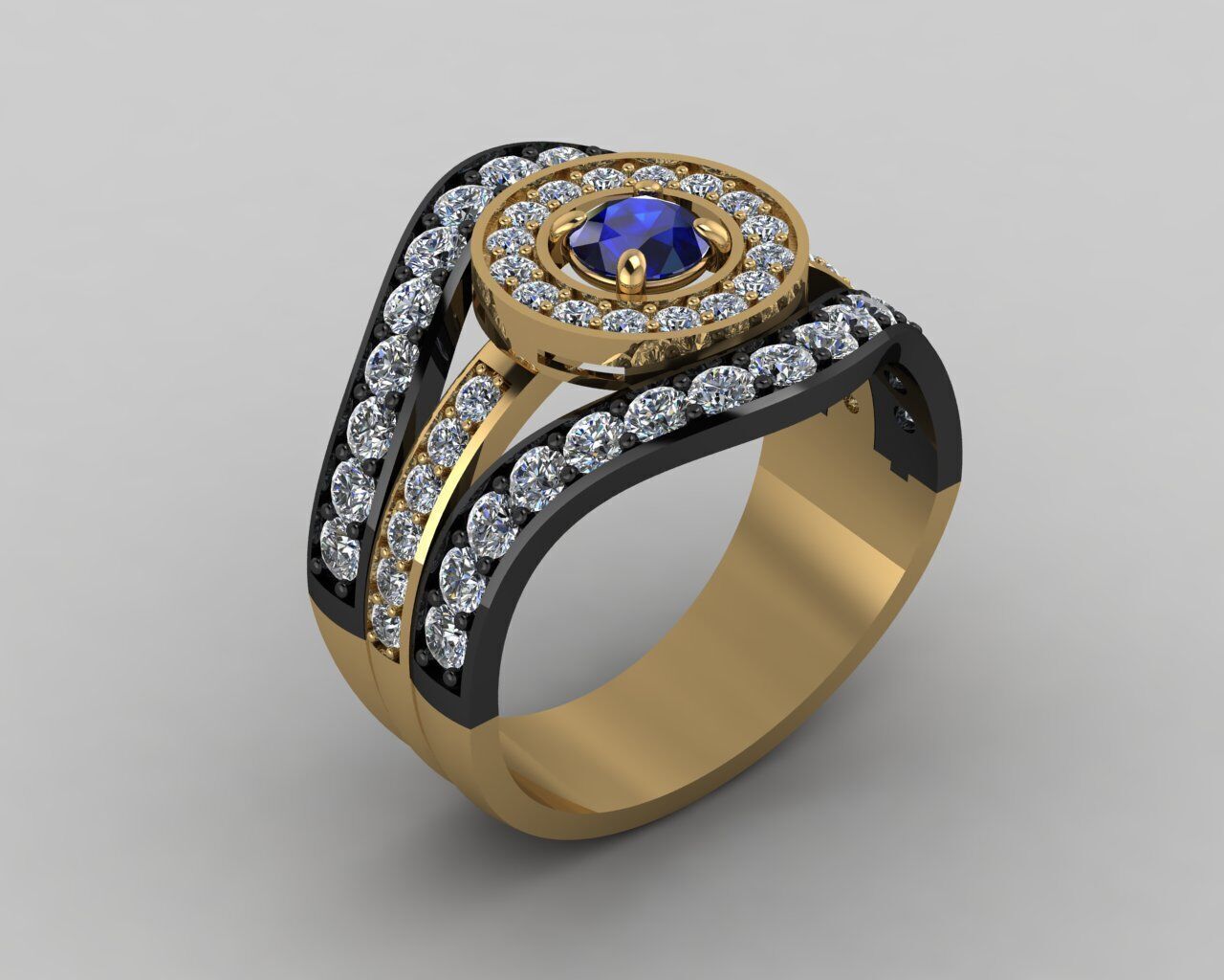 Women Ring 3D print model_19