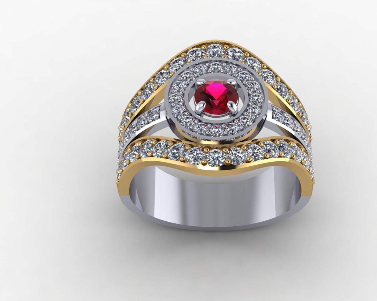 Women Ring 3D print model_4