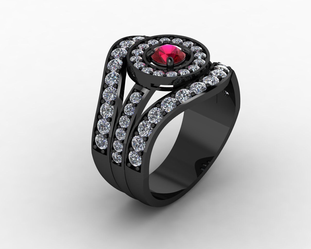 Women Ring 3D print model_9