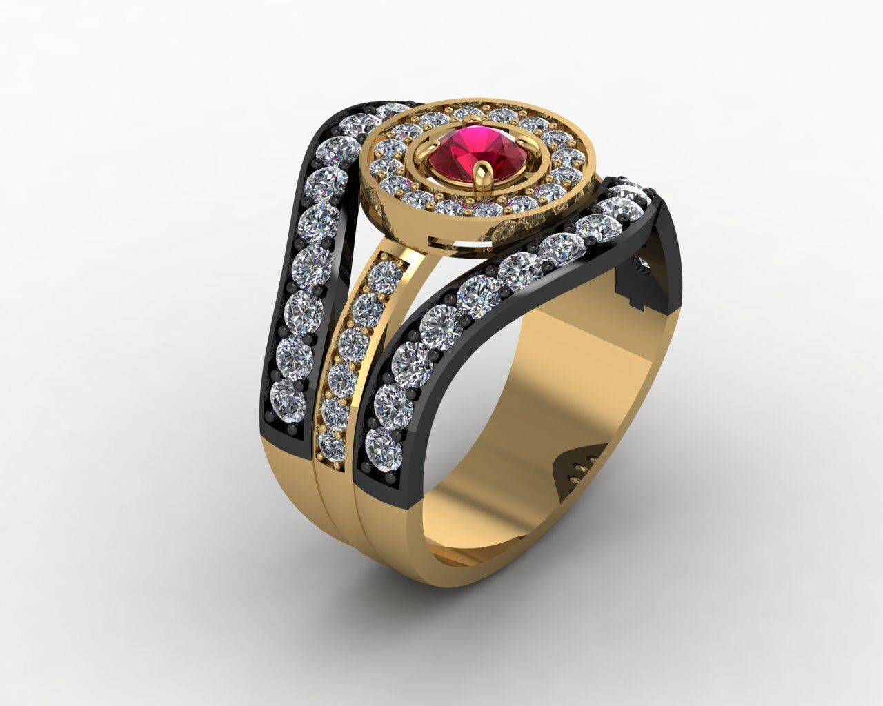 Women Ring 3D print model_8