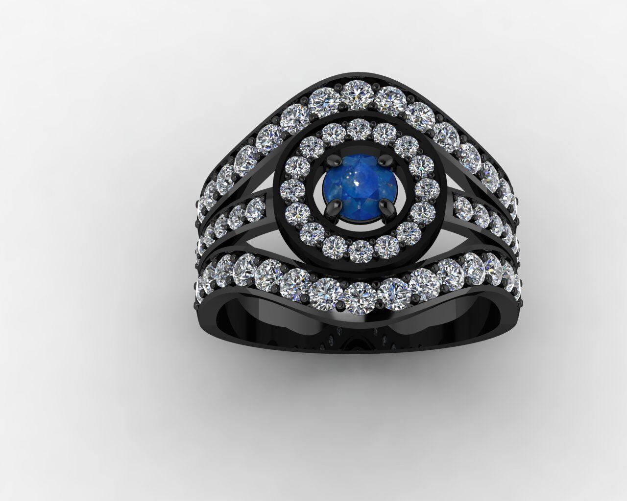 Women Ring 3D print model_10