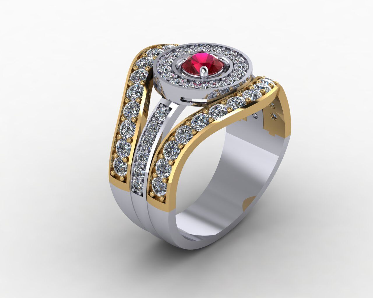 Women Ring 3D print model_3