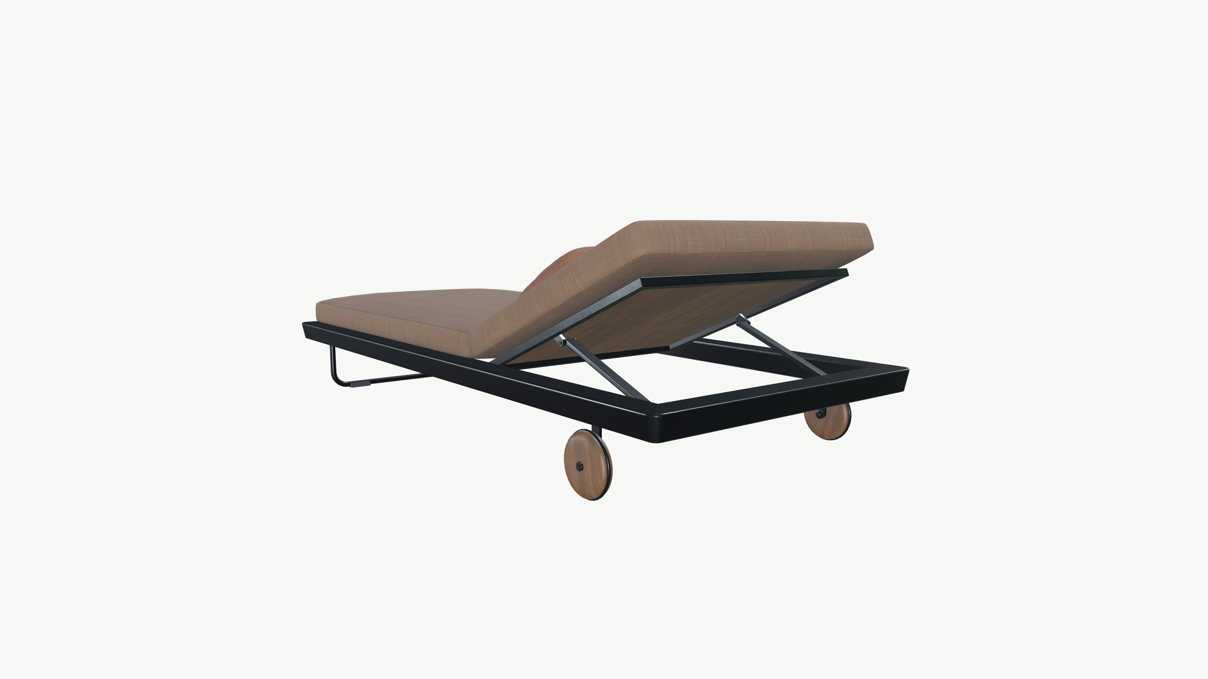 Day bed Low-poly 3D model_3