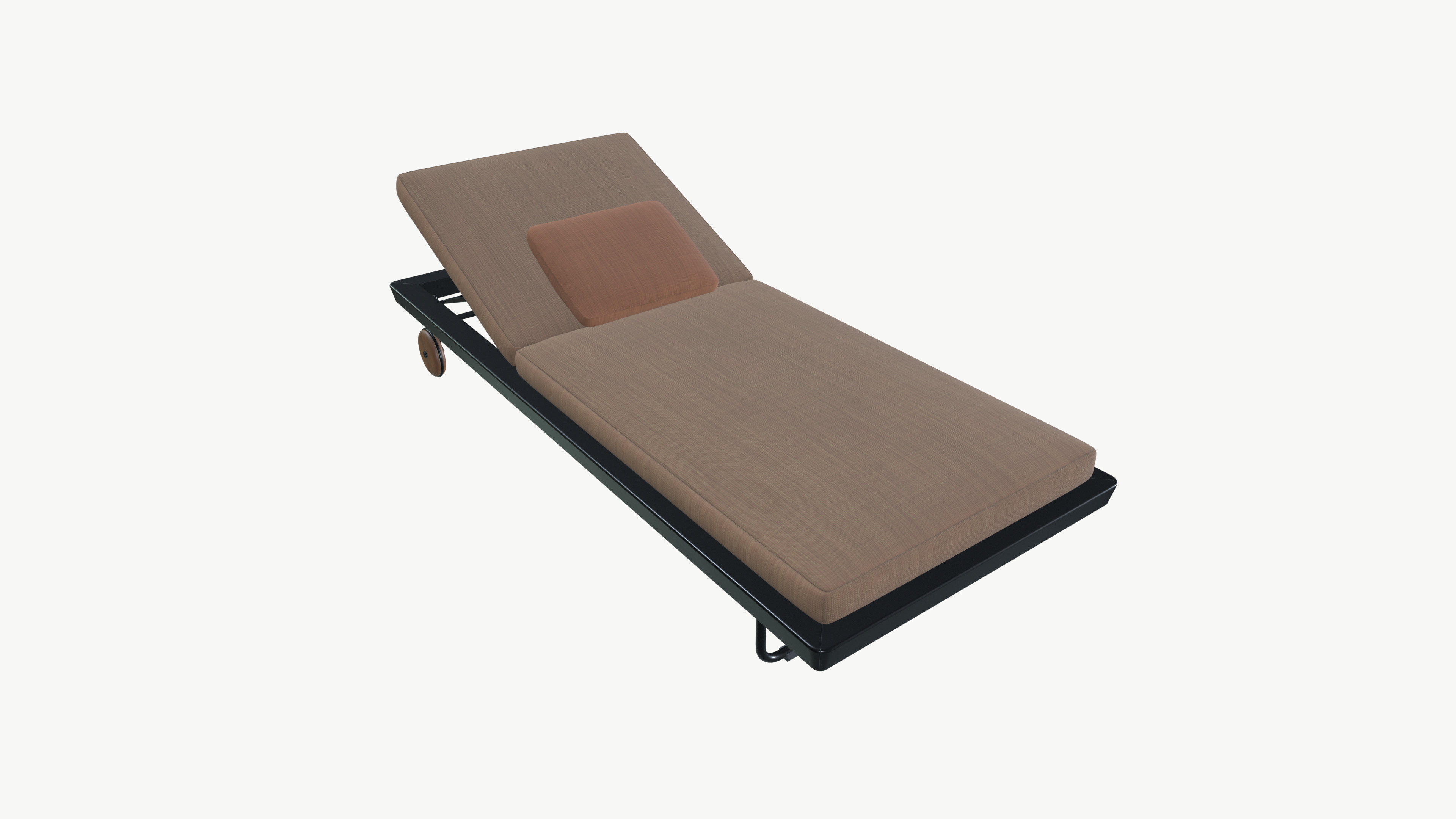 Day bed Low-poly 3D model_2