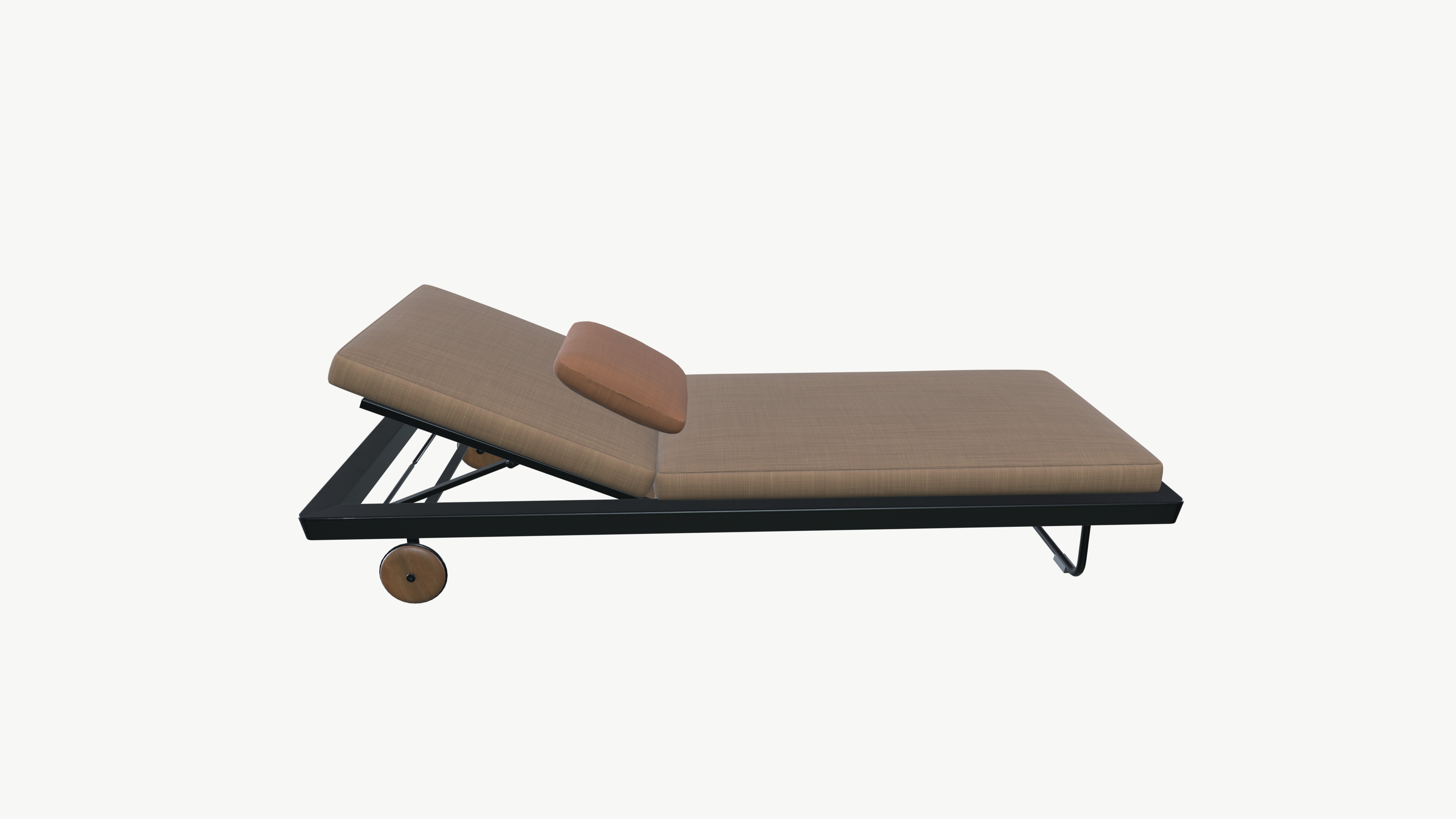Day bed Low-poly 3D model_6