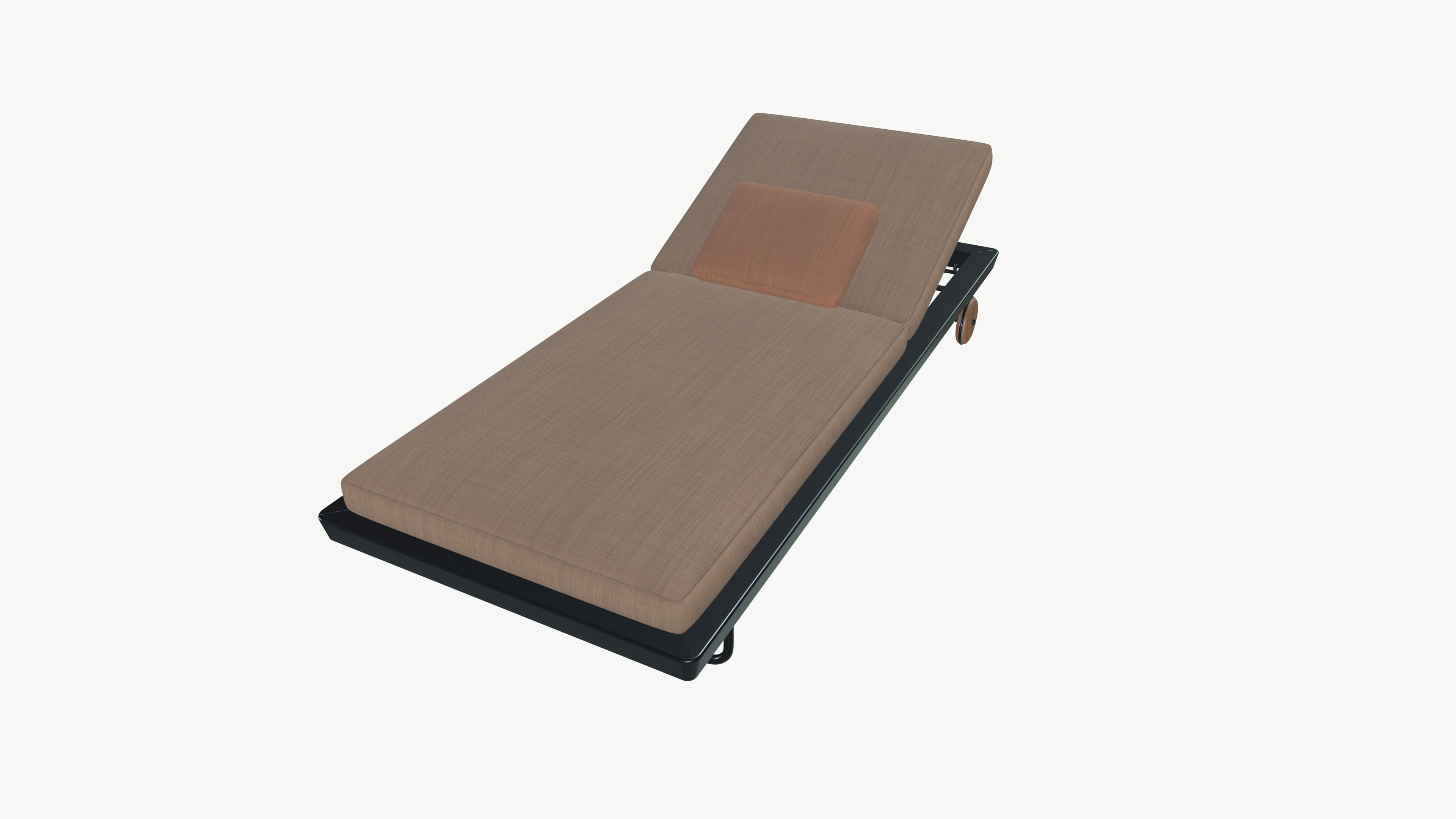 Day bed Low-poly 3D model_4