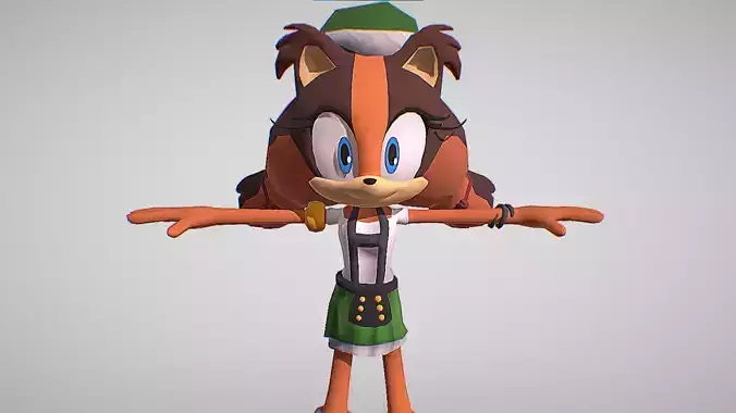 Sticks Xmas - Sonic Dash 2 - Sonic Boom - Sonic The Hedgehog 3D model