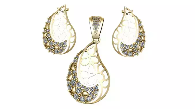 ELEGANCE LOCKET SET 3D PRINTABLE MODEL