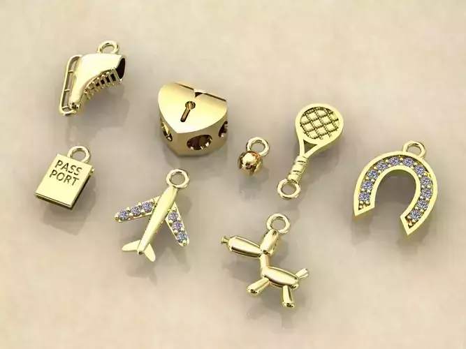 8 Bracelet or necklace pendants