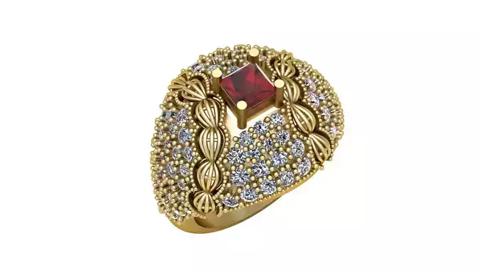 PRECIOUS DIAMOND RING 3D PRINTABLE MODEL