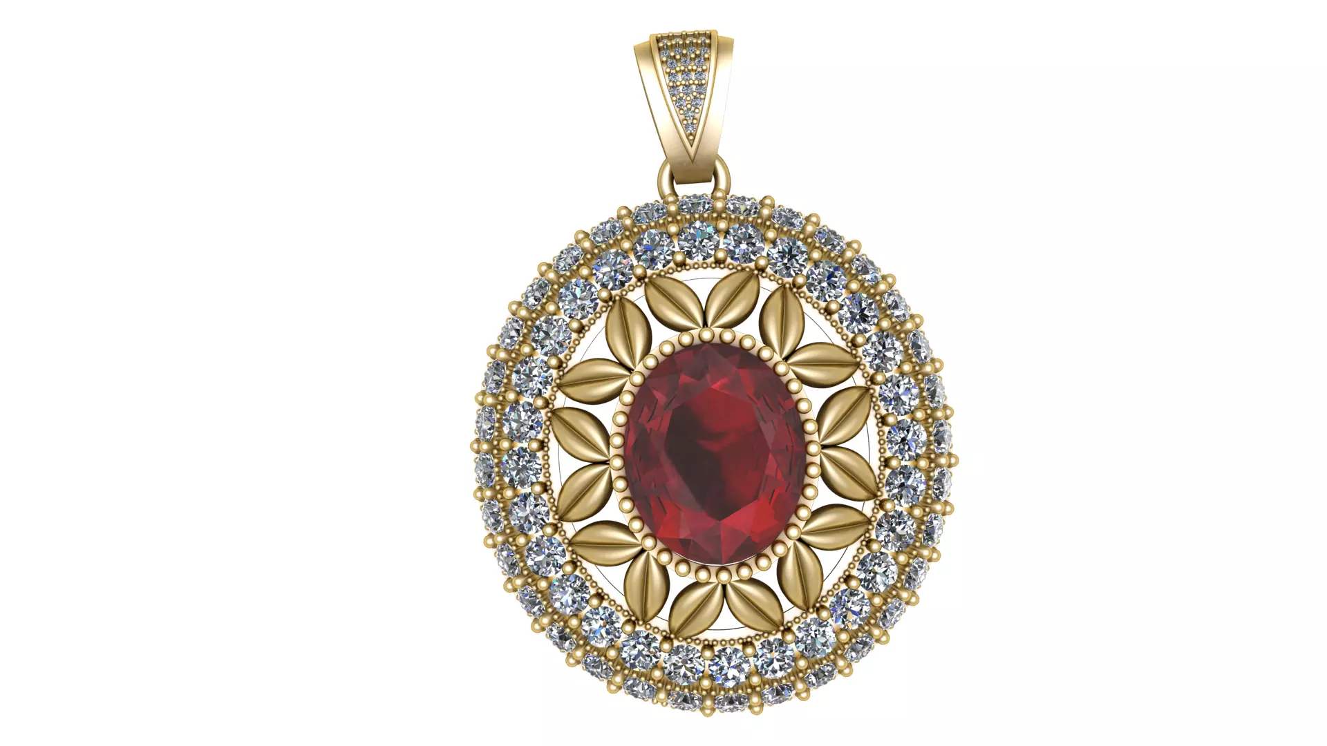 ANTIQUE OPAL PENDANT 3D PRINTABLE MODEL 3D print model
