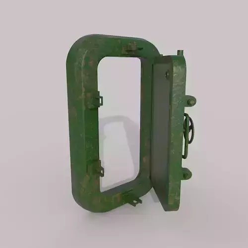 Old metal bunker door