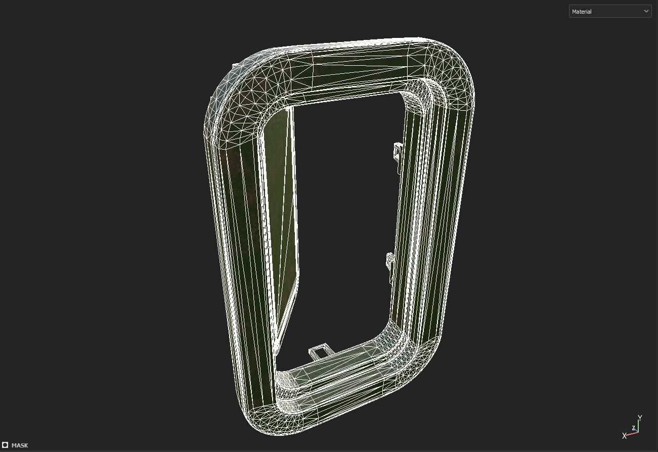 Old metal bunker door 3D model_7