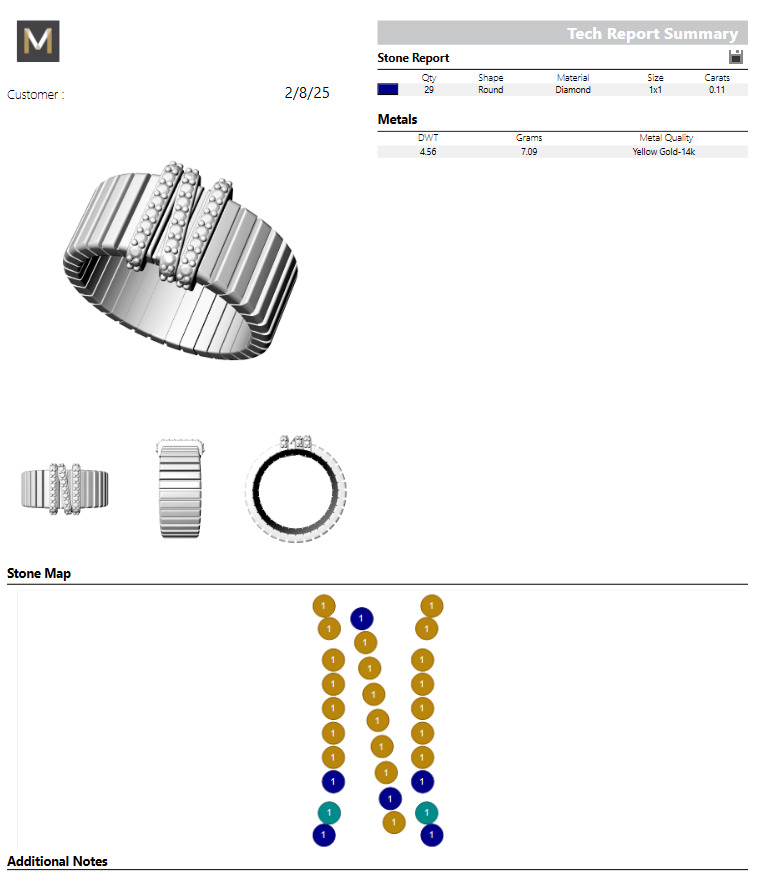 Fashion Ring With Diamonds 3D print model_8
