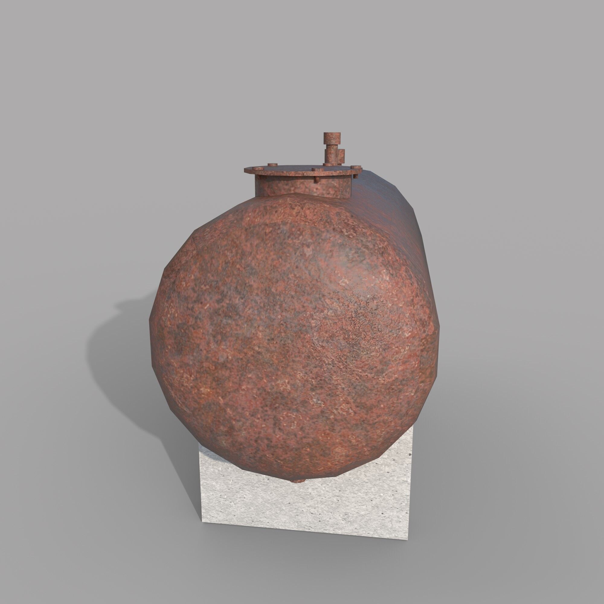 old oil tank Low-poly 3D model_3