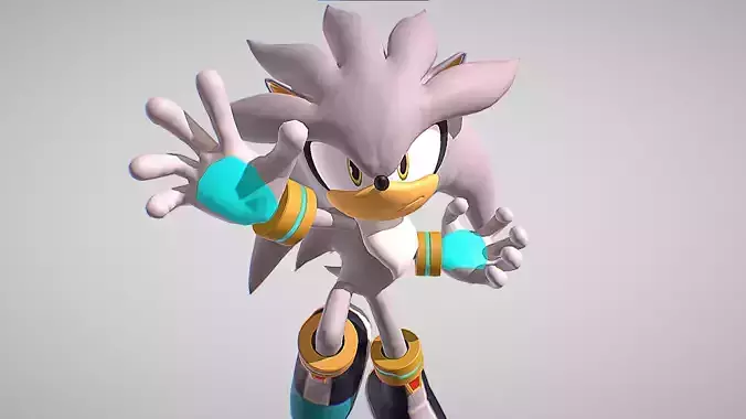 Silver The Hedgehog - Super Smash Bros For Nintendo3DS Low-poly 3D model