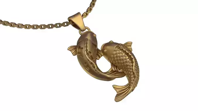 koi fish pendant
