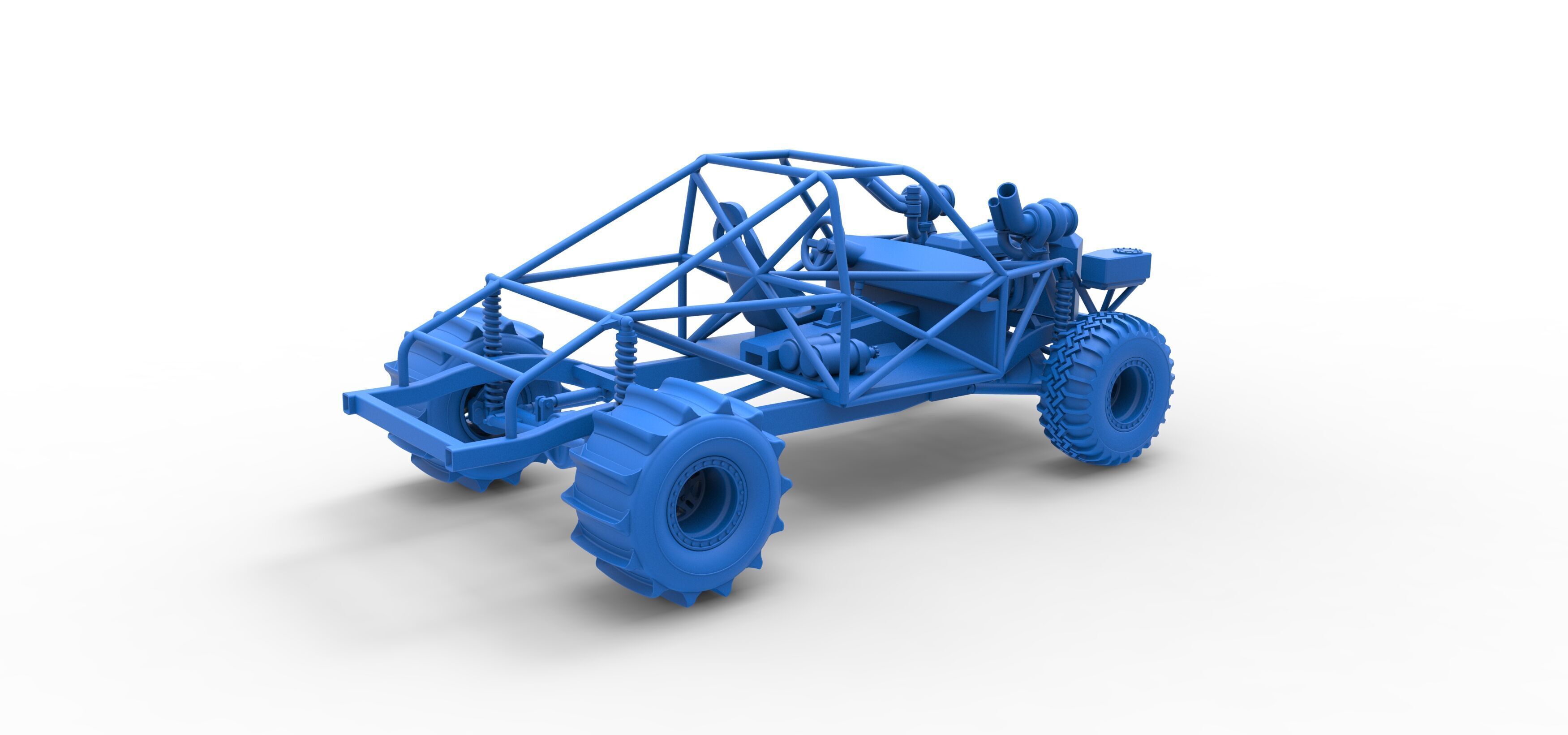Uphill Sand Racing Dragster Base Version 3 Scale 1 to 25 3D print model_38