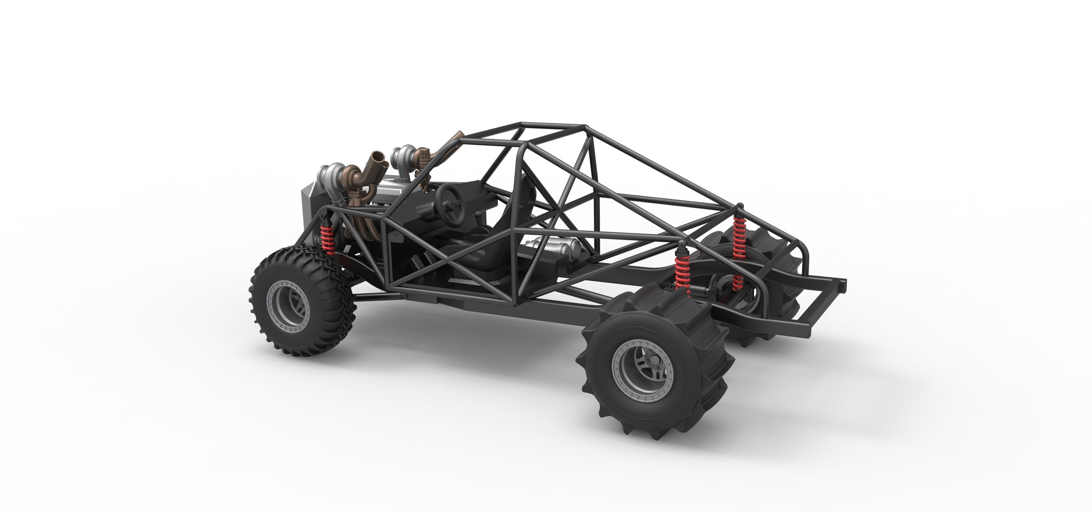 Uphill Sand Racing Dragster Base Version 3 Scale 1 to 25 3D print model_10