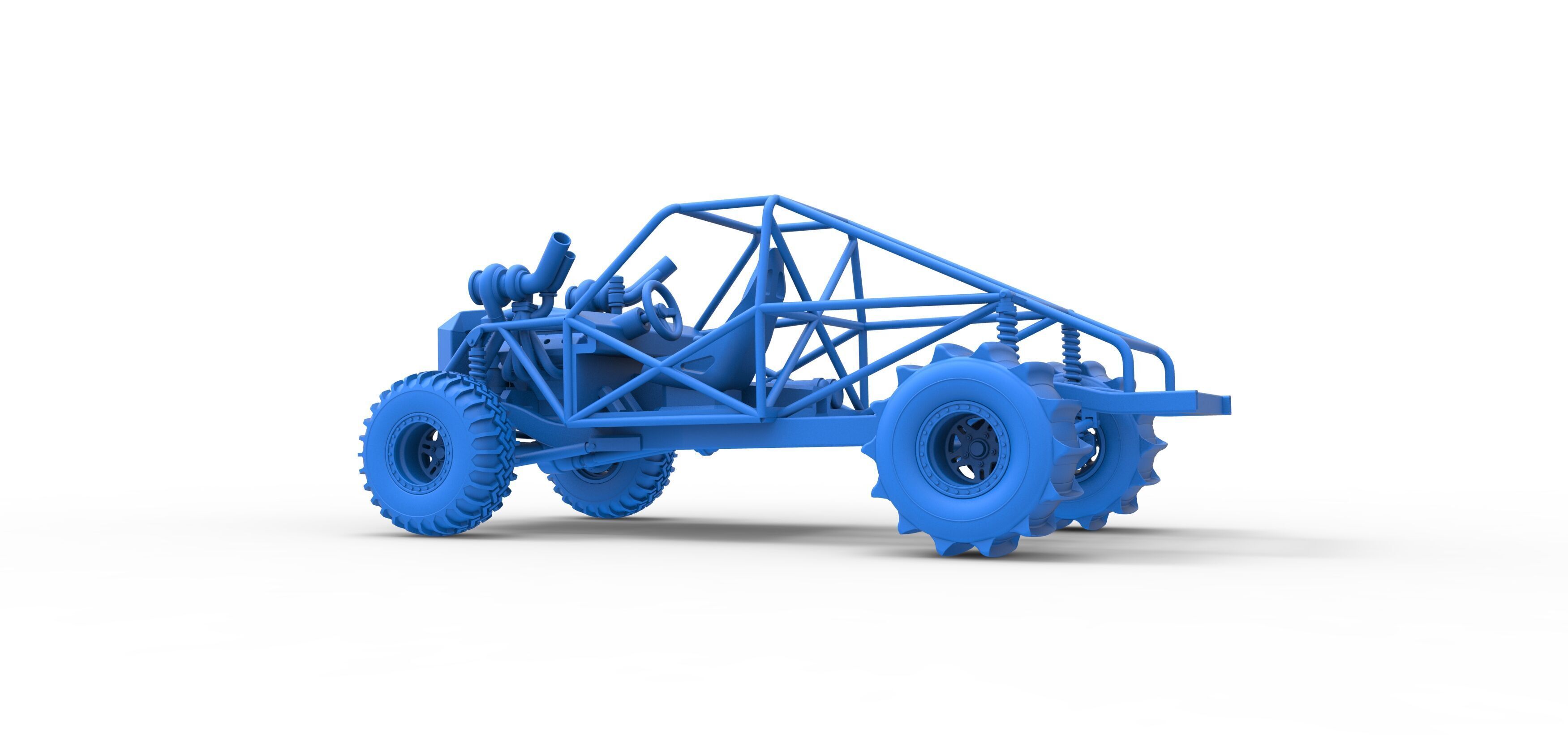 Uphill Sand Racing Dragster Base Version 3 Scale 1 to 25 3D print model_33