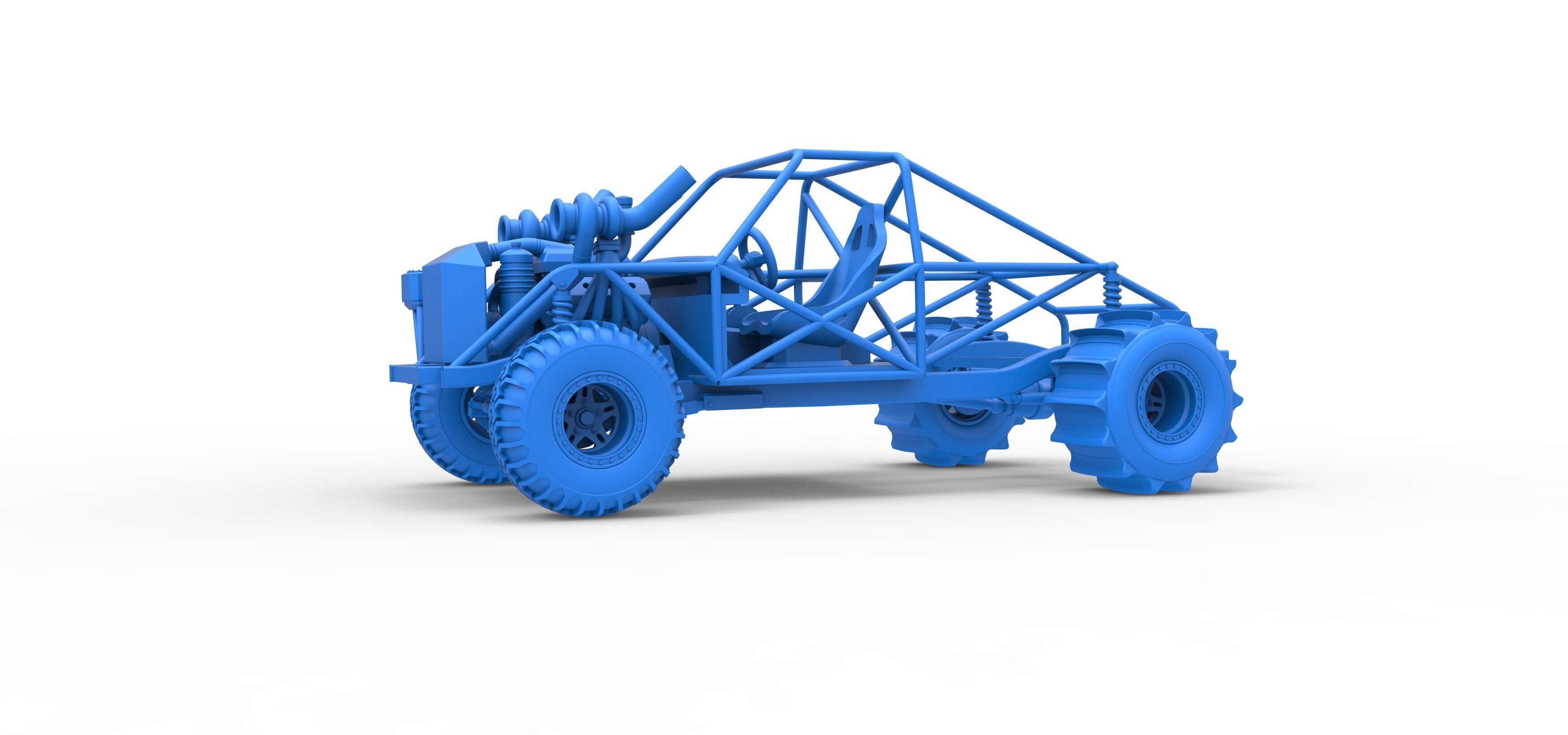 Uphill Sand Racing Dragster Base Version 3 Scale 1 to 25 3D print model_22