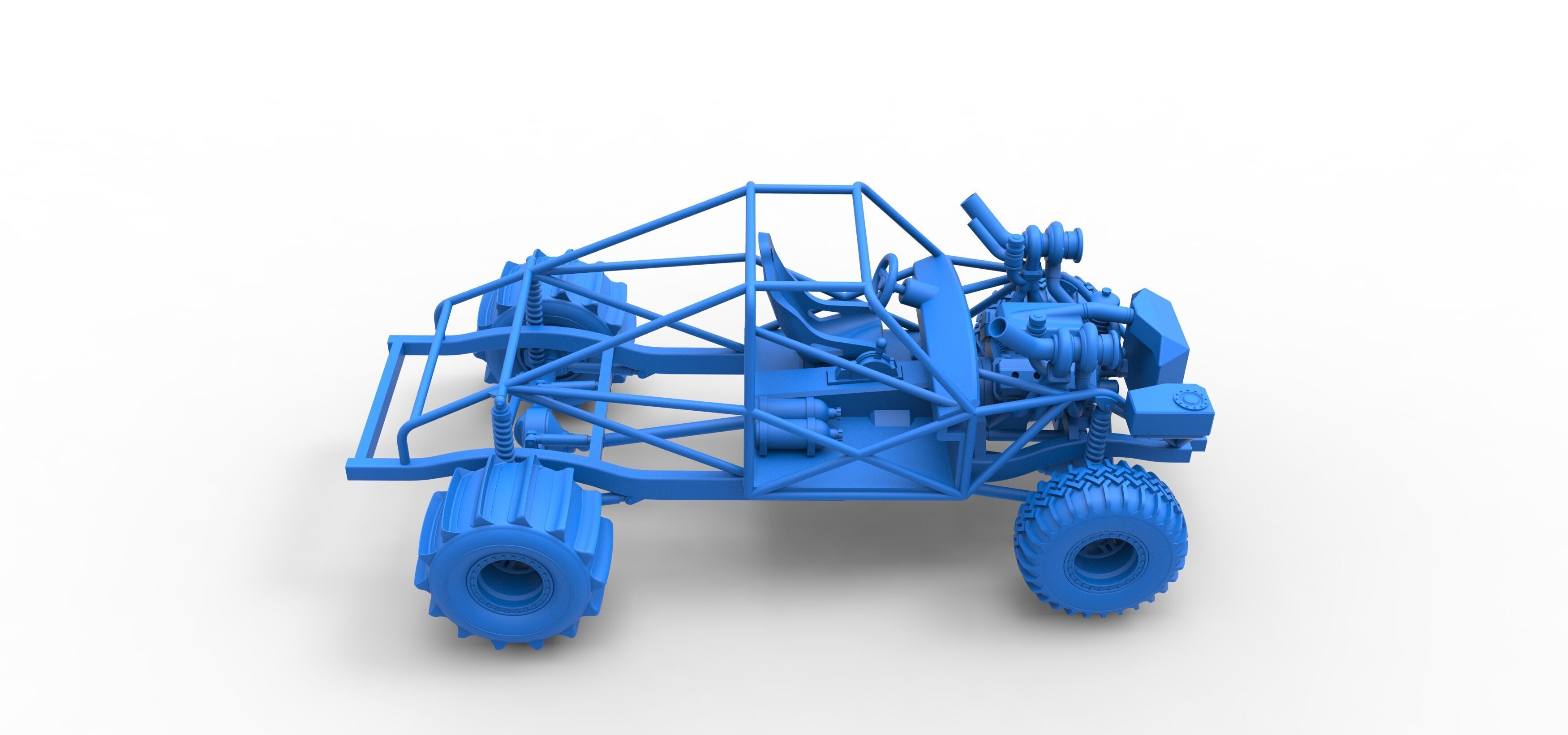 Uphill Sand Racing Dragster Base Version 3 Scale 1 to 25 3D print model_40