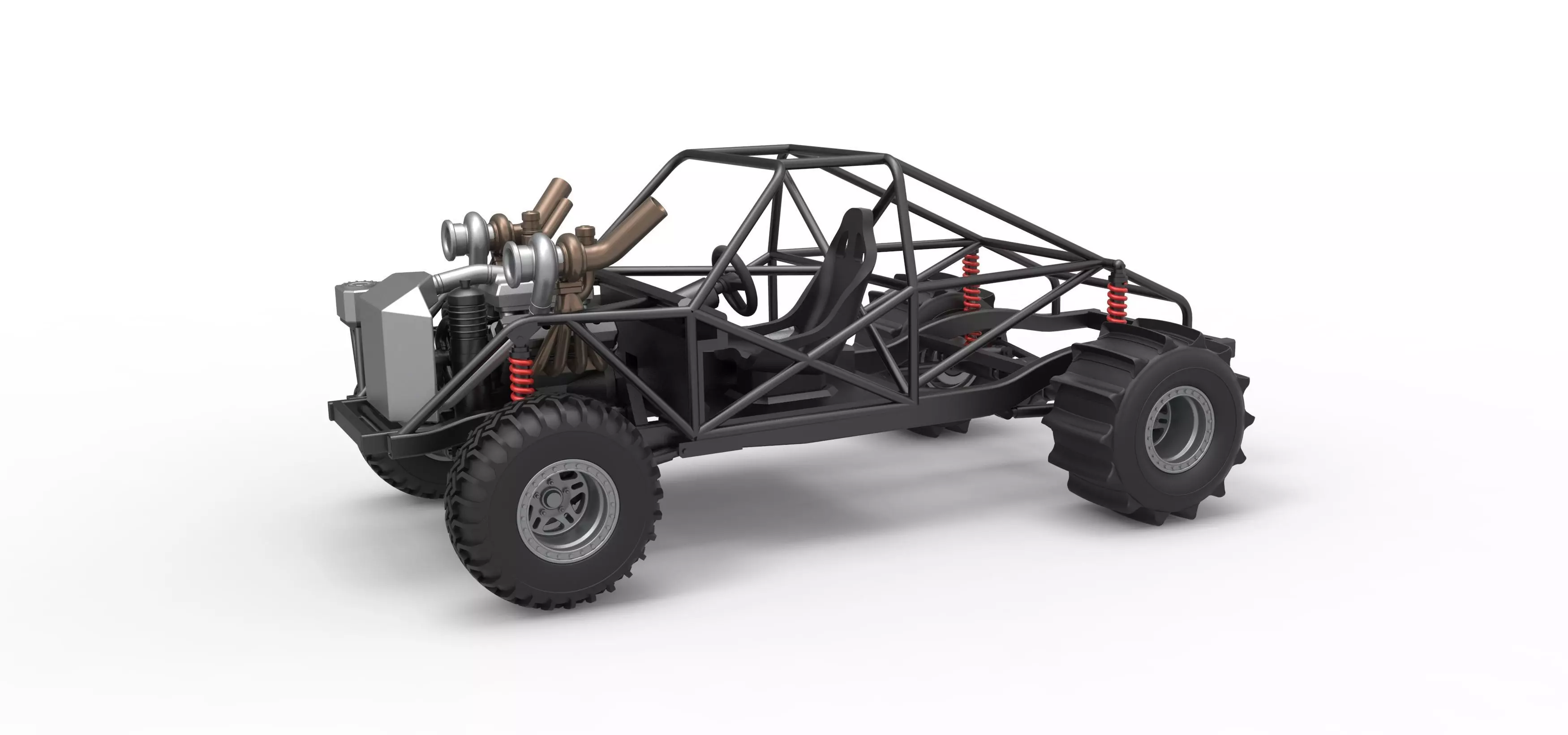 Uphill Sand Racing Dragster Base Version 3 Scale 1 to 25 3D print model_0