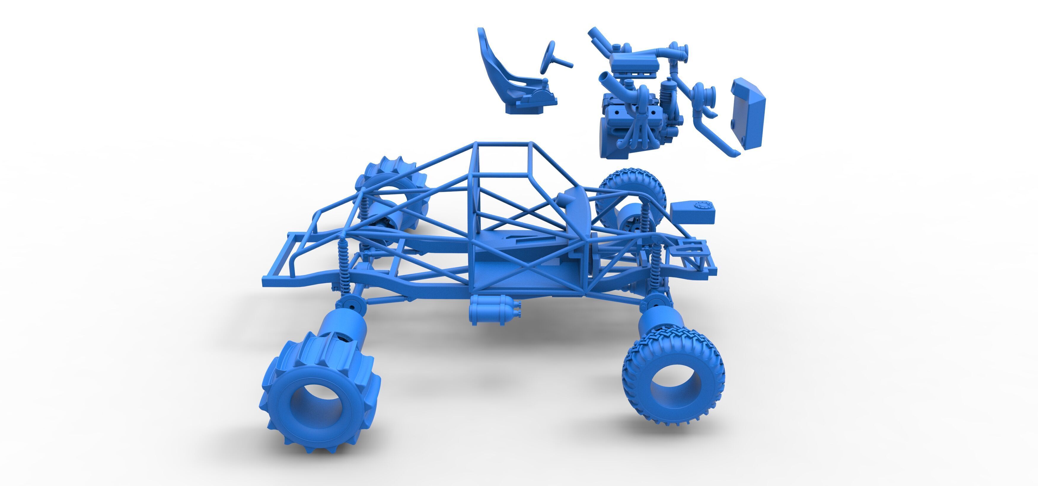 Uphill Sand Racing Dragster Base Version 3 Scale 1 to 25 3D print model_52