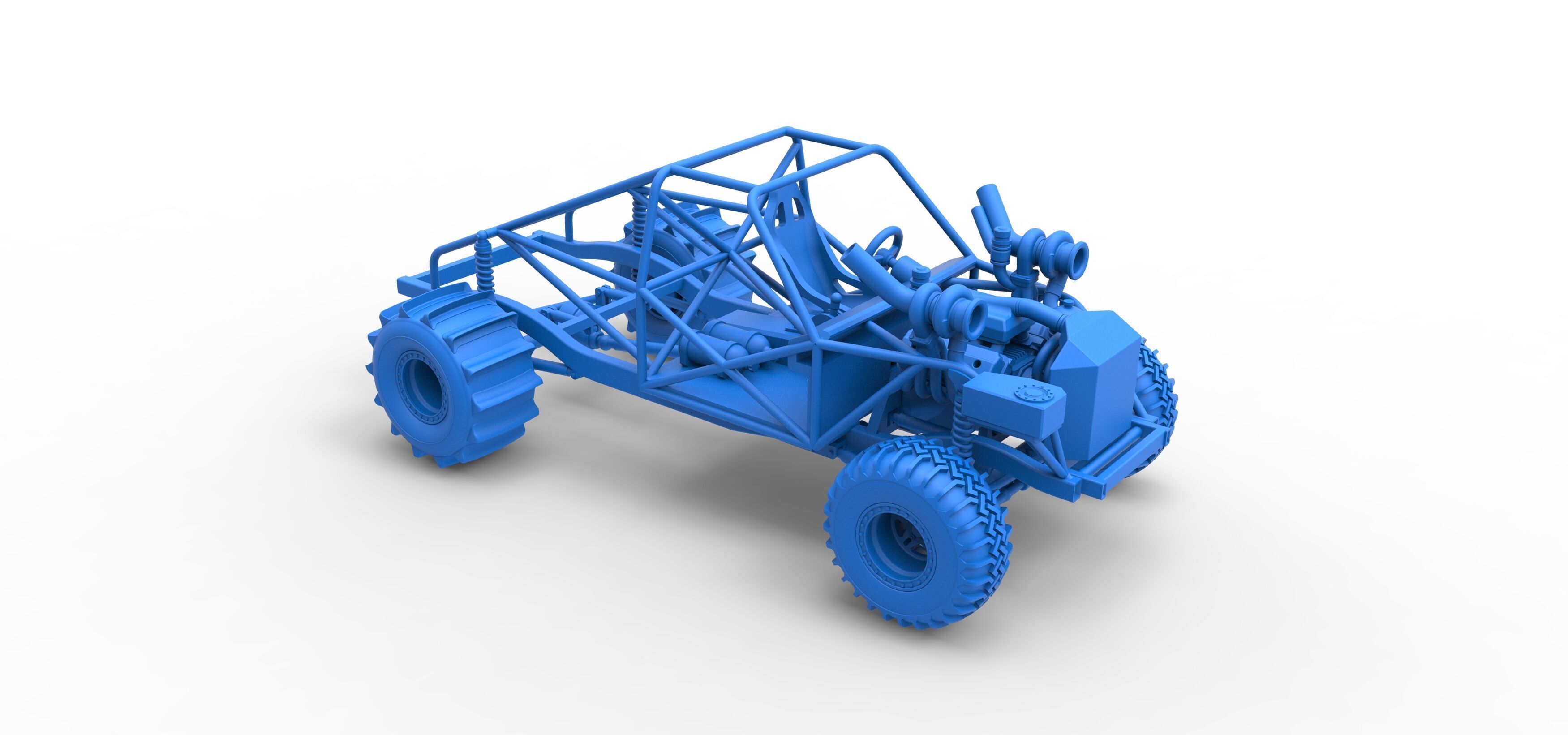 Uphill Sand Racing Dragster Base Version 3 Scale 1 to 25 3D print model_41