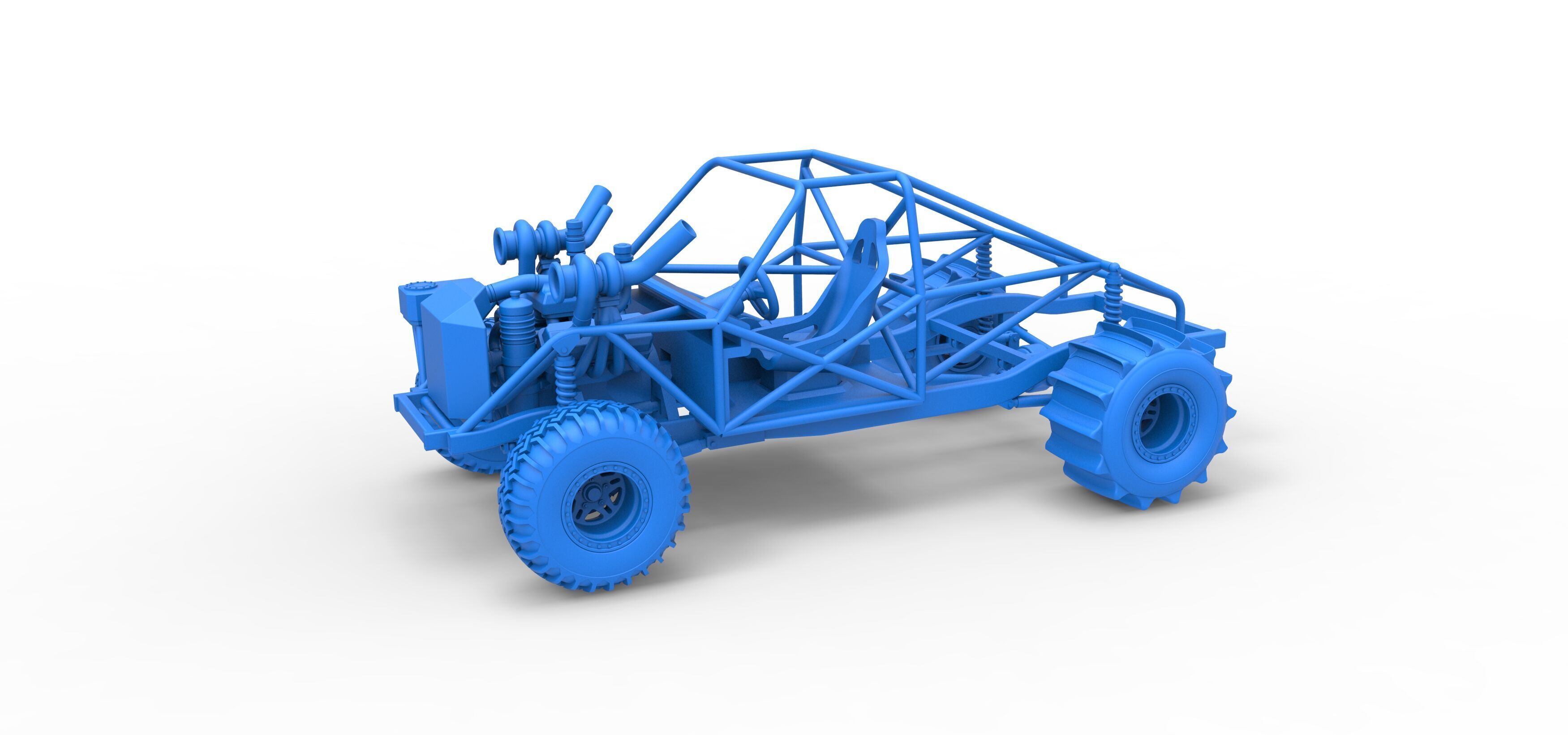 Uphill Sand Racing Dragster Base Version 3 Scale 1 to 25 3D print model_21