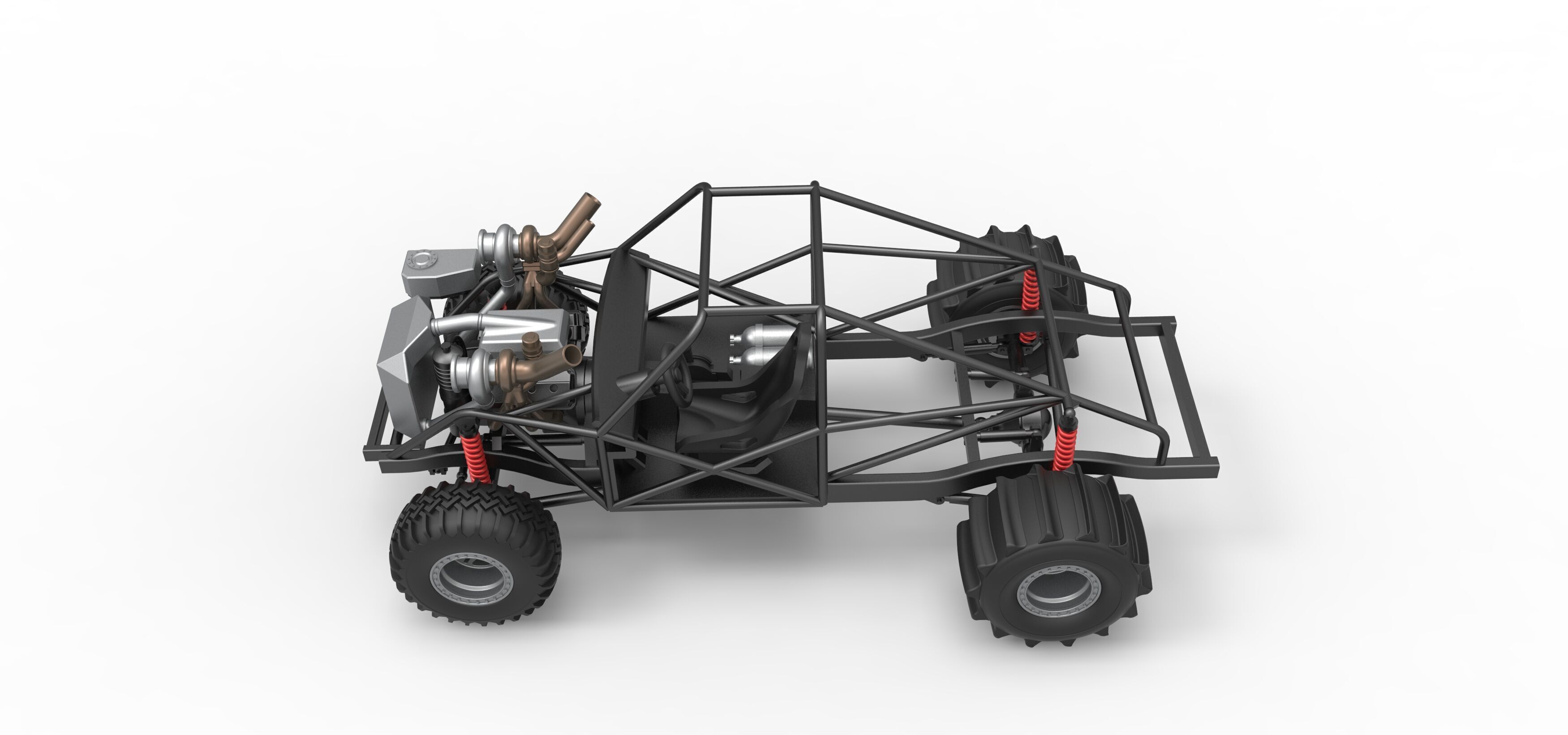 Uphill Sand Racing Dragster Base Version 3 Scale 1 to 25 3D print model_8