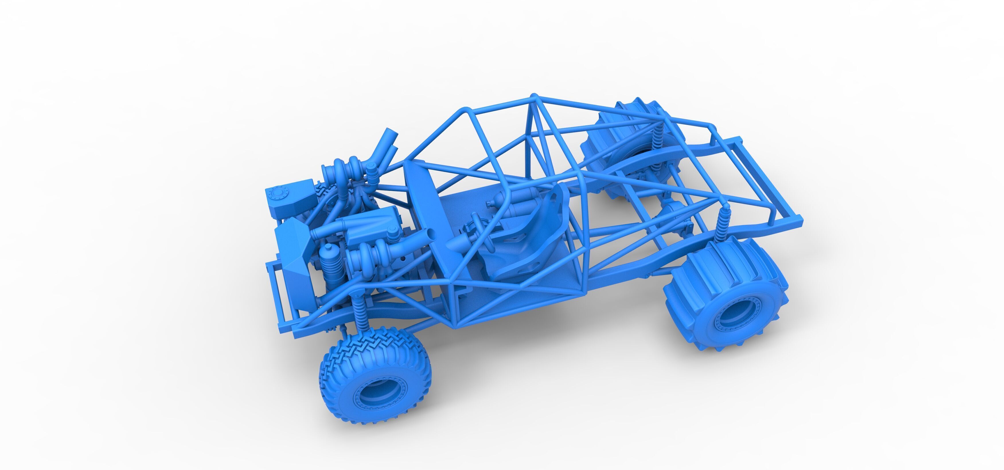 Uphill Sand Racing Dragster Base Version 3 Scale 1 to 25 3D print model_24