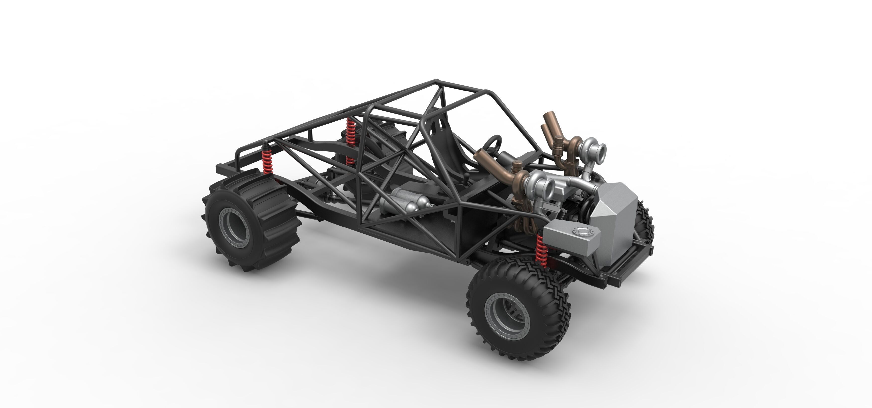 Uphill Sand Racing Dragster Base Version 3 Scale 1 to 25 3D print model_19