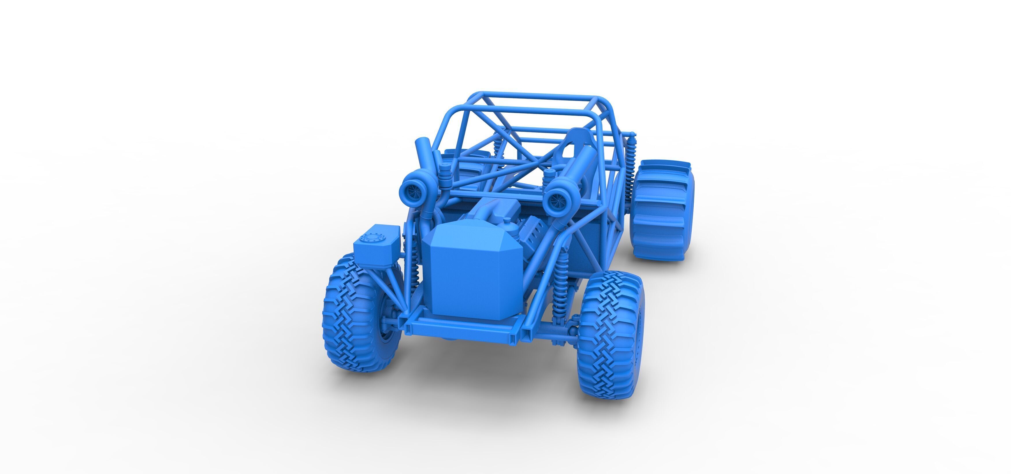 Uphill Sand Racing Dragster Base Version 3 Scale 1 to 25 3D print model_25