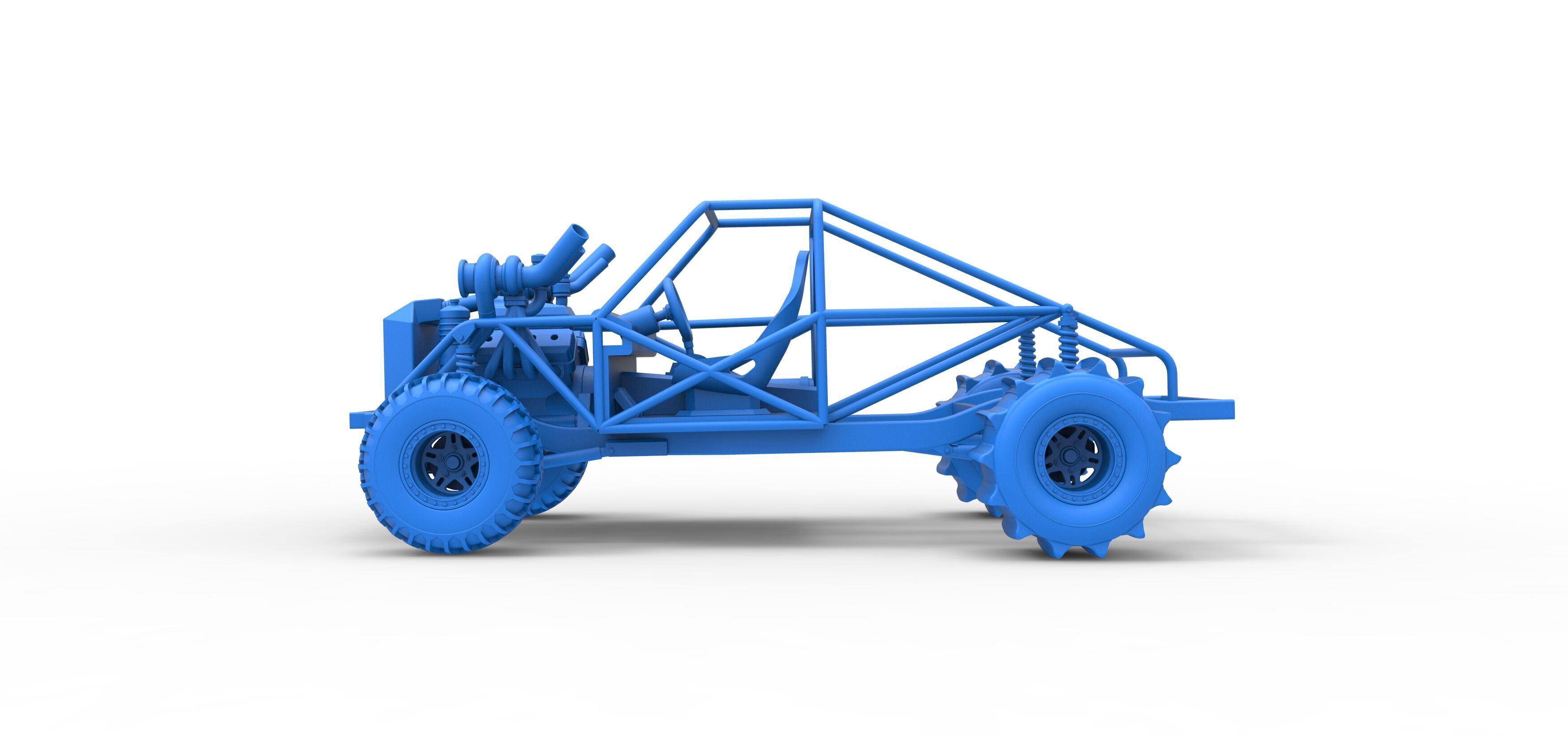 Uphill Sand Racing Dragster Base Version 3 Scale 1 to 25 3D print model_29