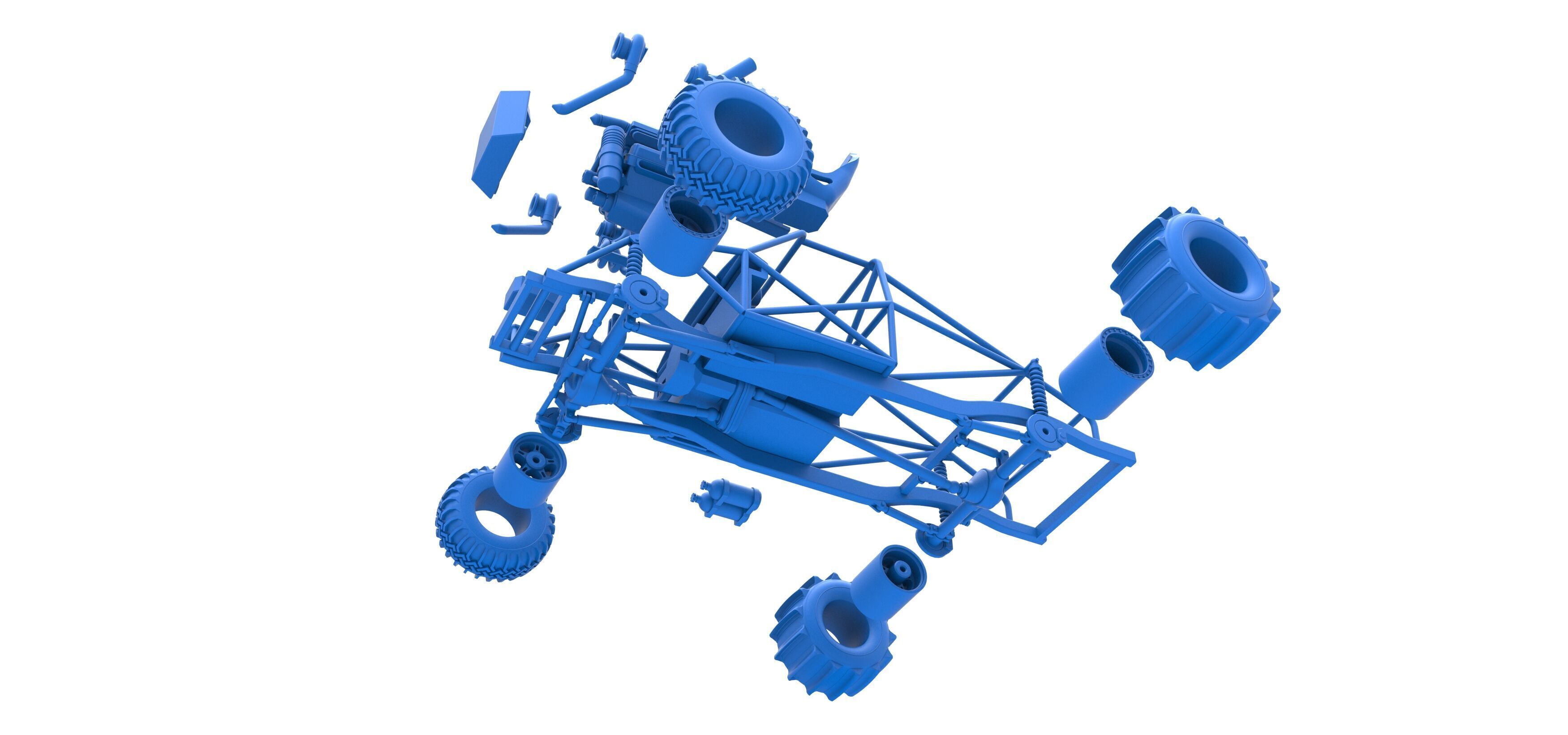 Uphill Sand Racing Dragster Base Version 3 Scale 1 to 25 3D print model_44