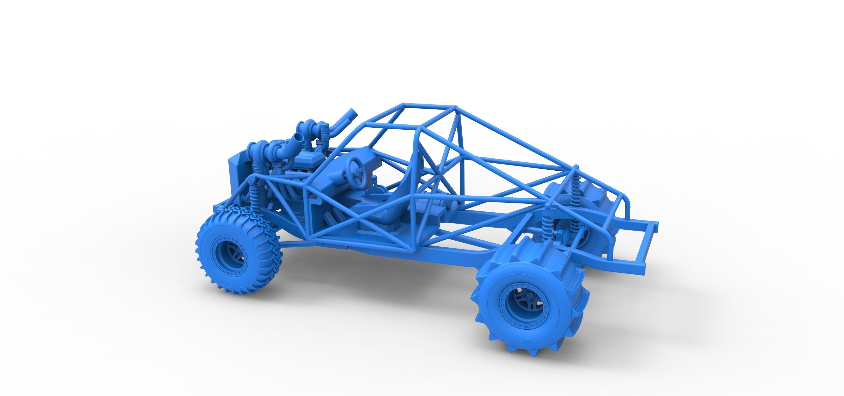 Uphill Sand Racing Dragster Base Version 3 Scale 1 to 25 3D print model_32