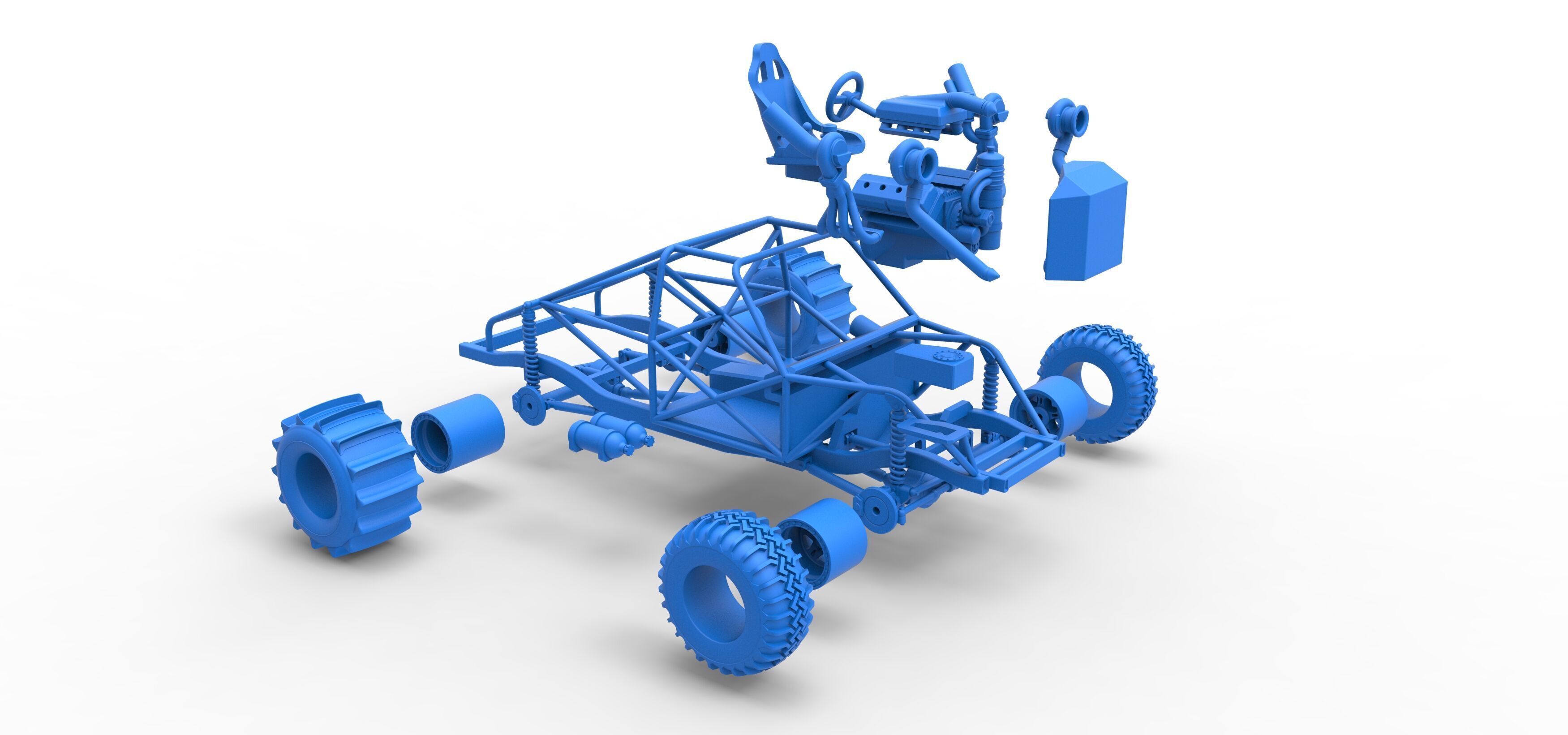 Uphill Sand Racing Dragster Base Version 3 Scale 1 to 25 3D print model_53