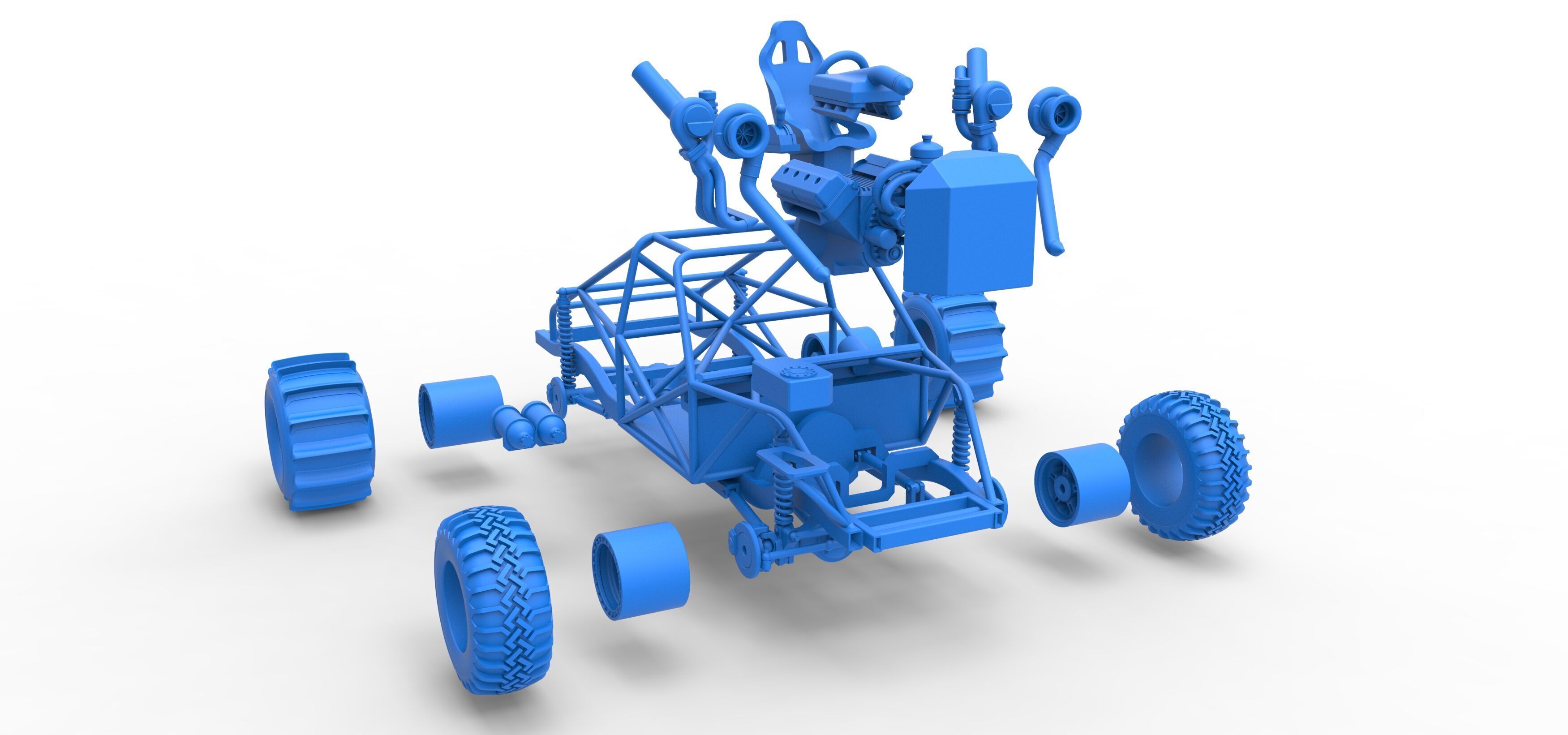 Uphill Sand Racing Dragster Base Version 3 Scale 1 to 25 3D print model_54