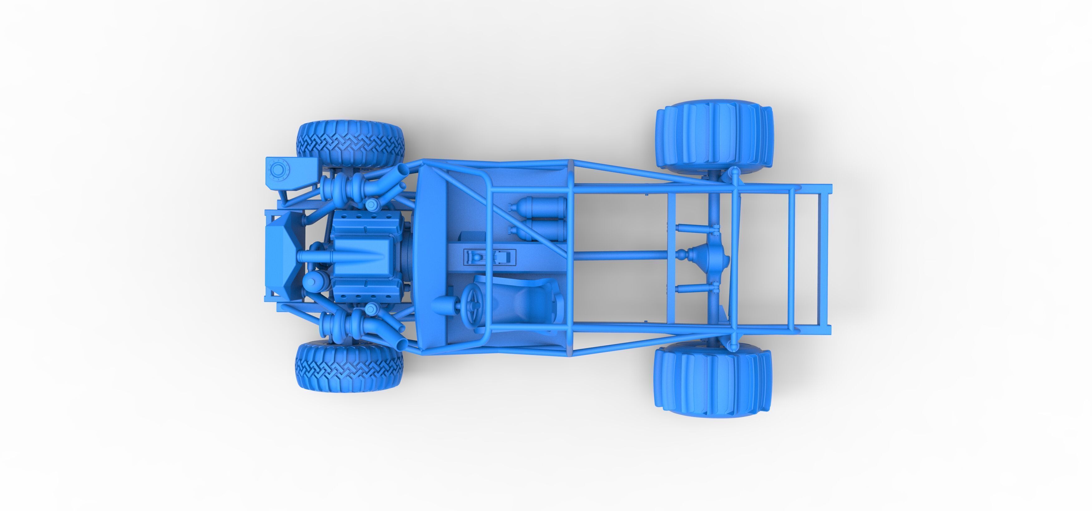 Uphill Sand Racing Dragster Base Version 3 Scale 1 to 25 3D print model_31