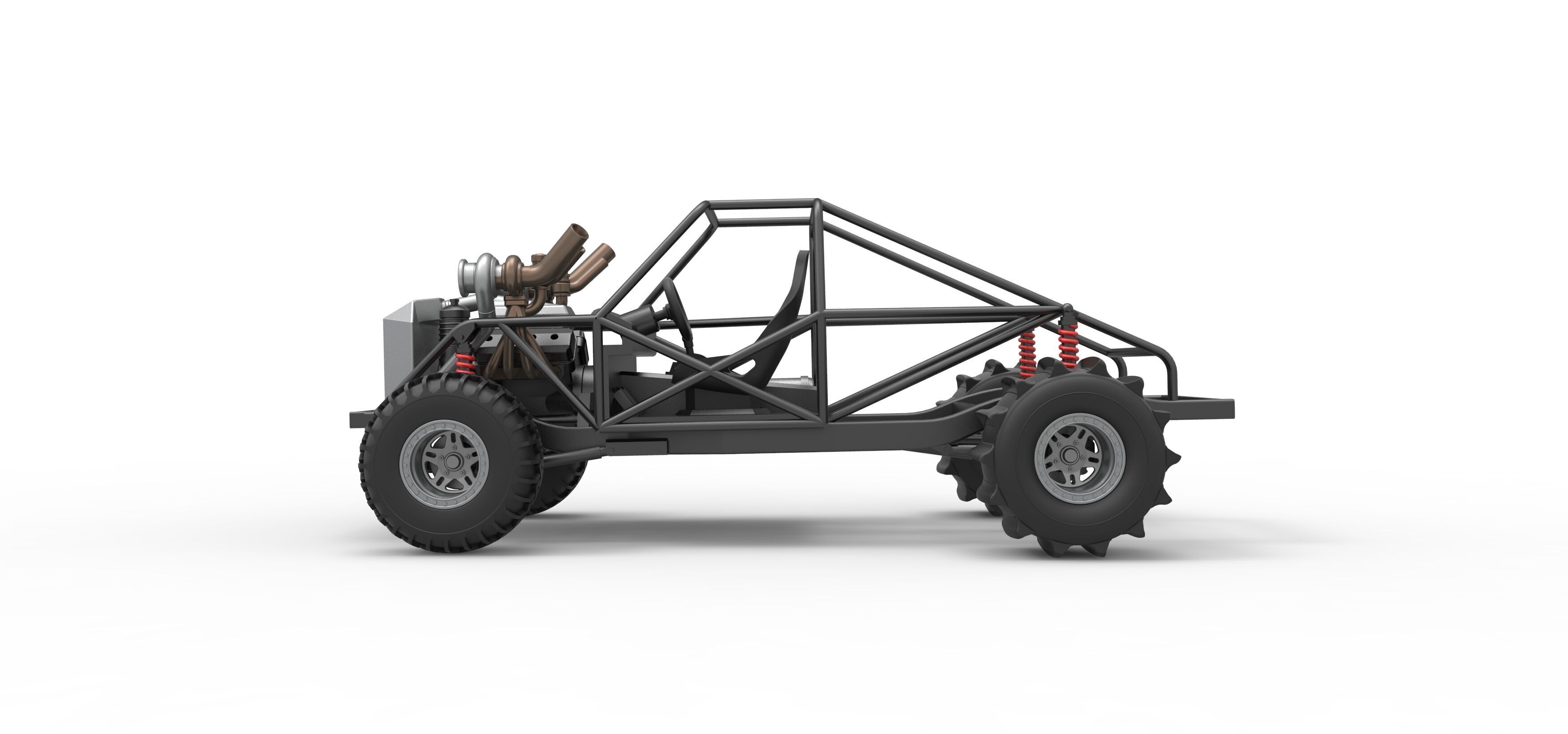 Uphill Sand Racing Dragster Base Version 3 Scale 1 to 25 3D print model_7