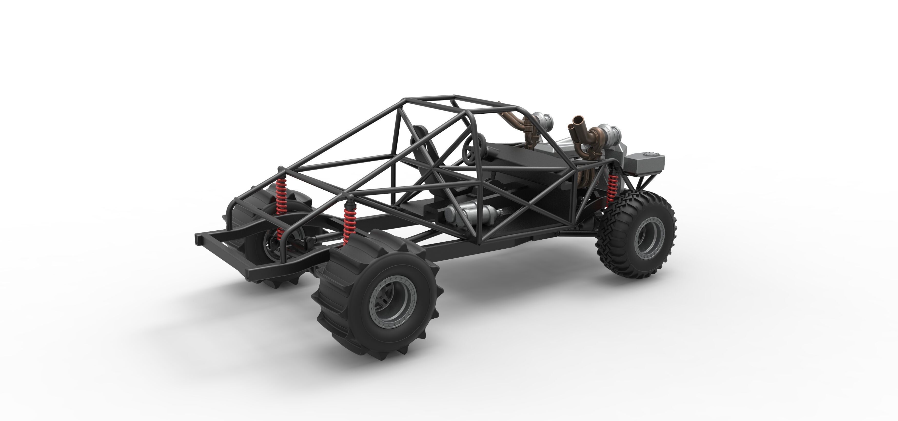 Uphill Sand Racing Dragster Base Version 3 Scale 1 to 25 3D print model_16