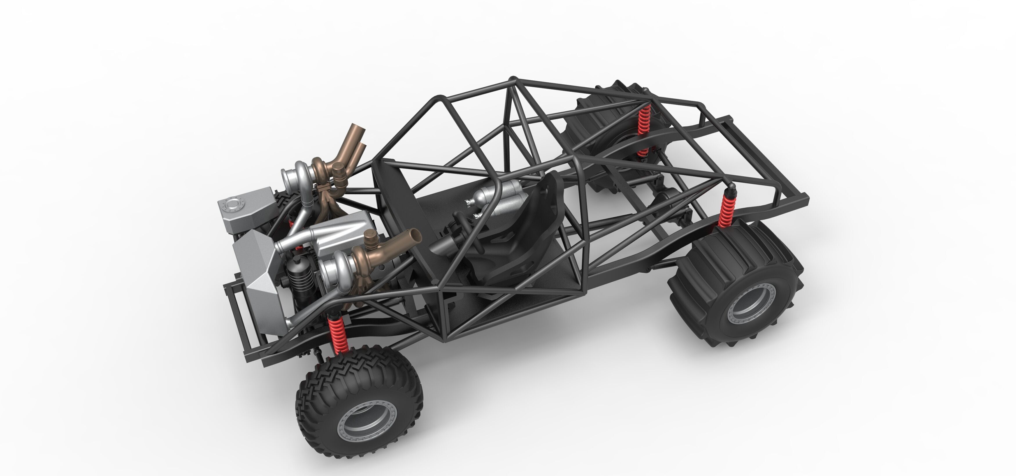 Uphill Sand Racing Dragster Base Version 3 Scale 1 to 25 3D print model_2