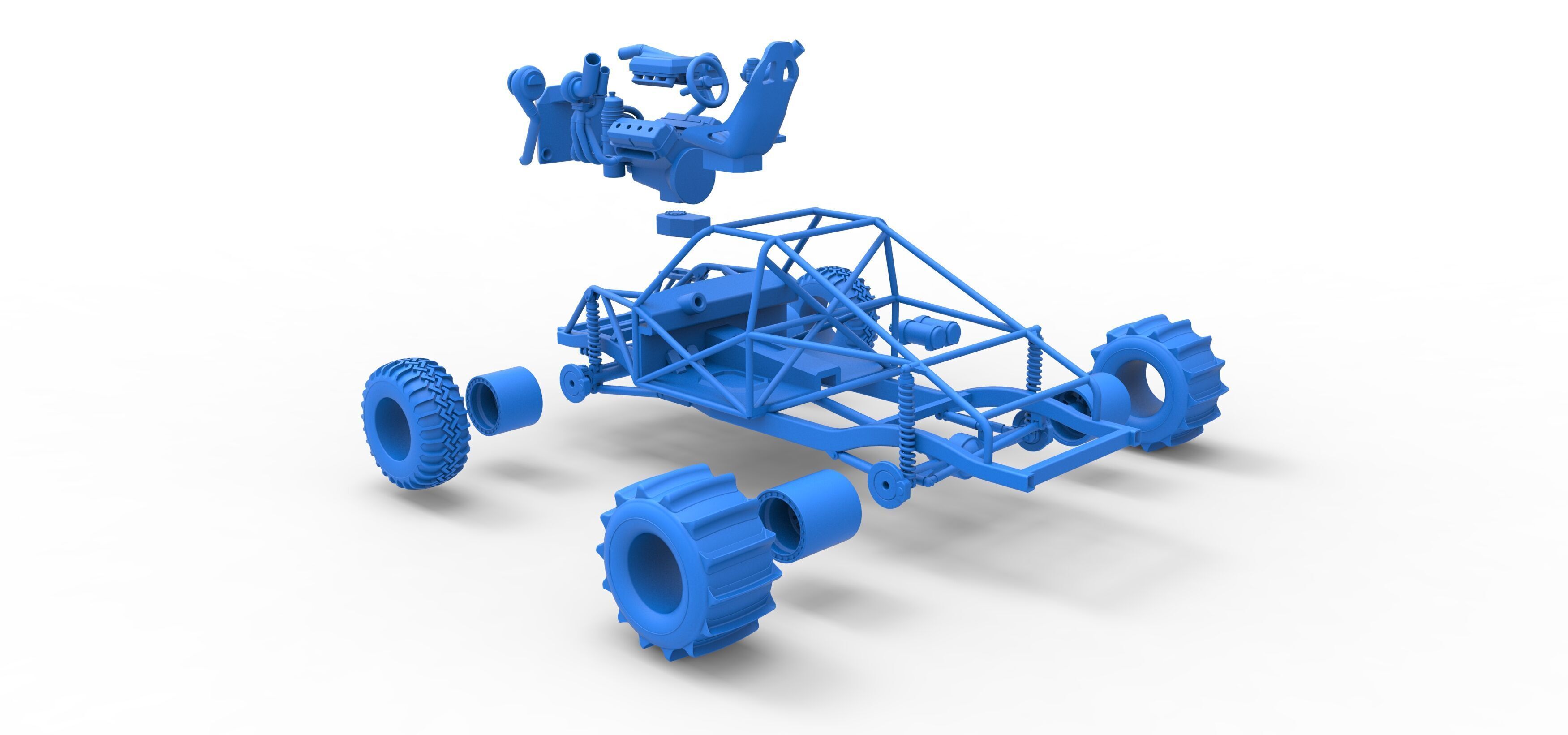 Uphill Sand Racing Dragster Base Version 3 Scale 1 to 25 3D print model_49