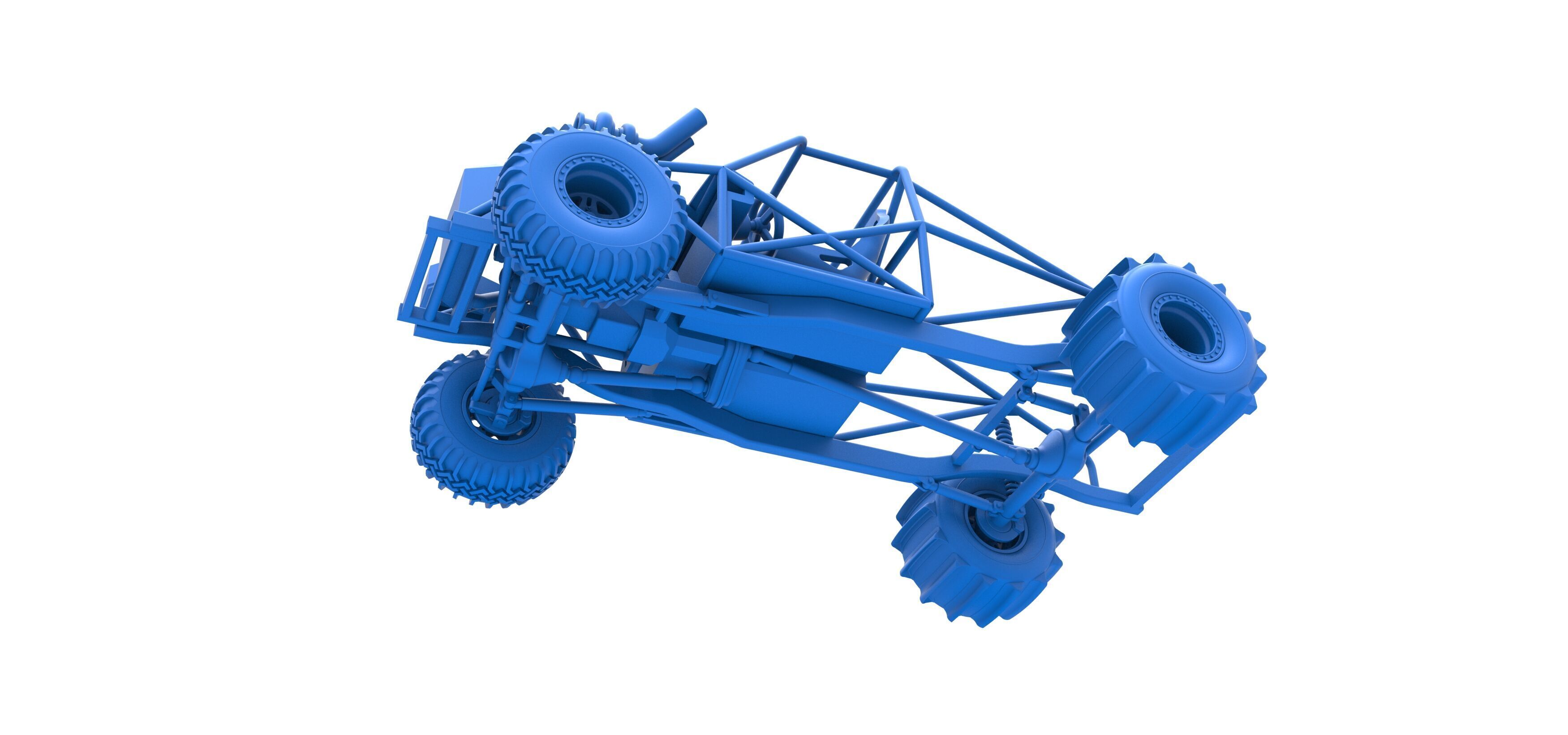 Uphill Sand Racing Dragster Base Version 3 Scale 1 to 25 3D print model_23