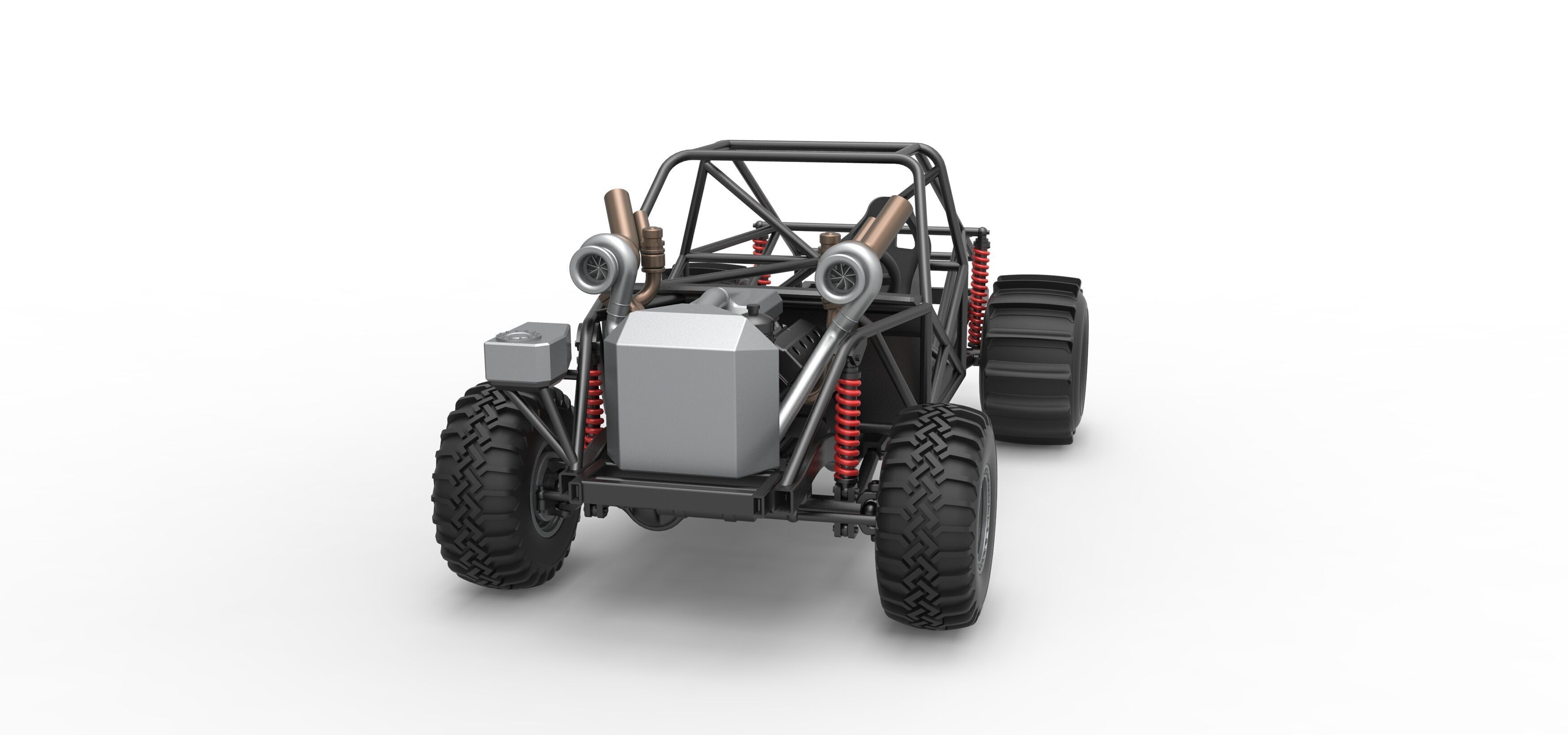 Uphill Sand Racing Dragster Base Version 3 Scale 1 to 25 3D print model_3